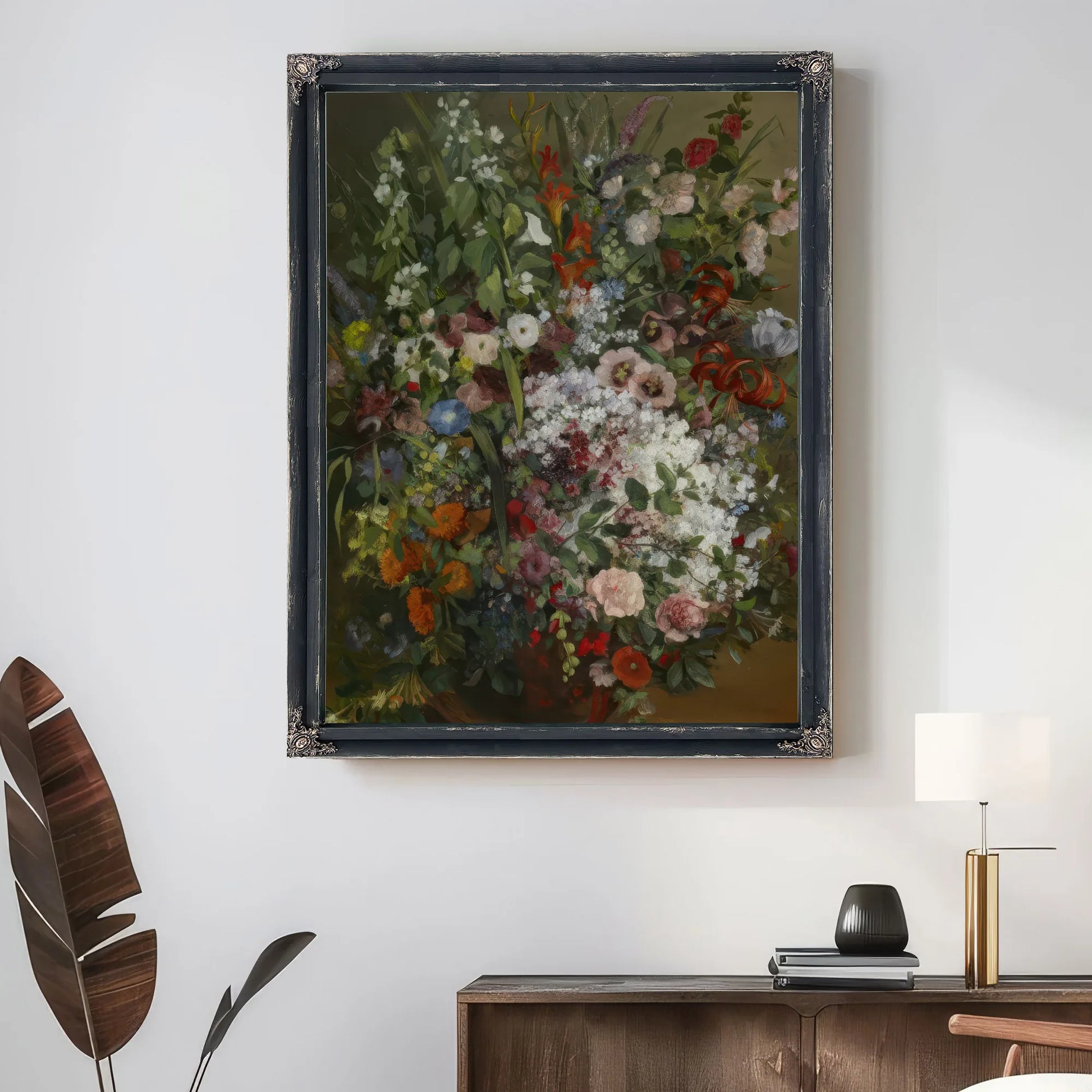 Bouquet Of Flowers In A Vase By Jean Desire Gustave Courbet Fine Art Print