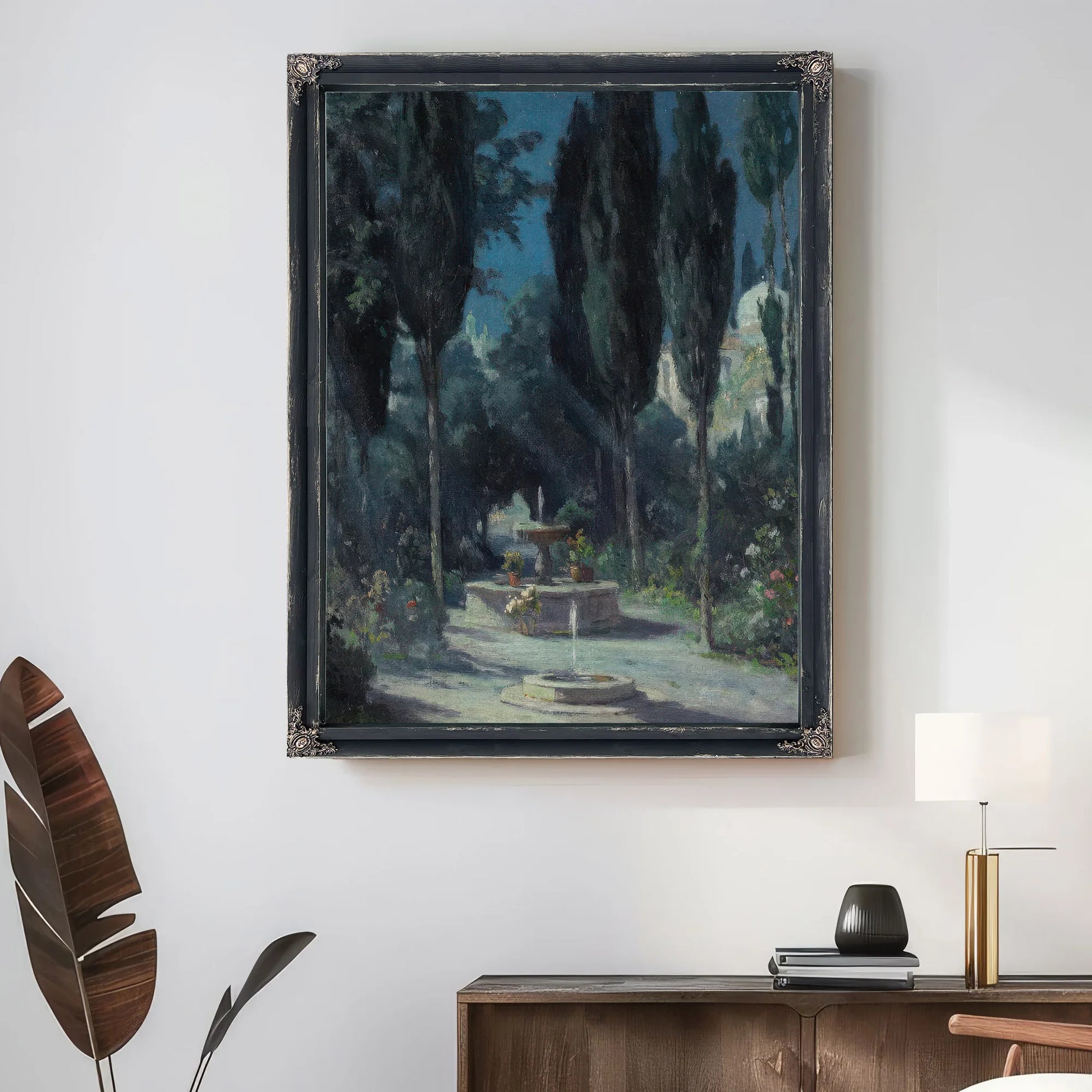 A Garden In Granada In The Moonlight By Colin Campbell Cooper Fine Art Print