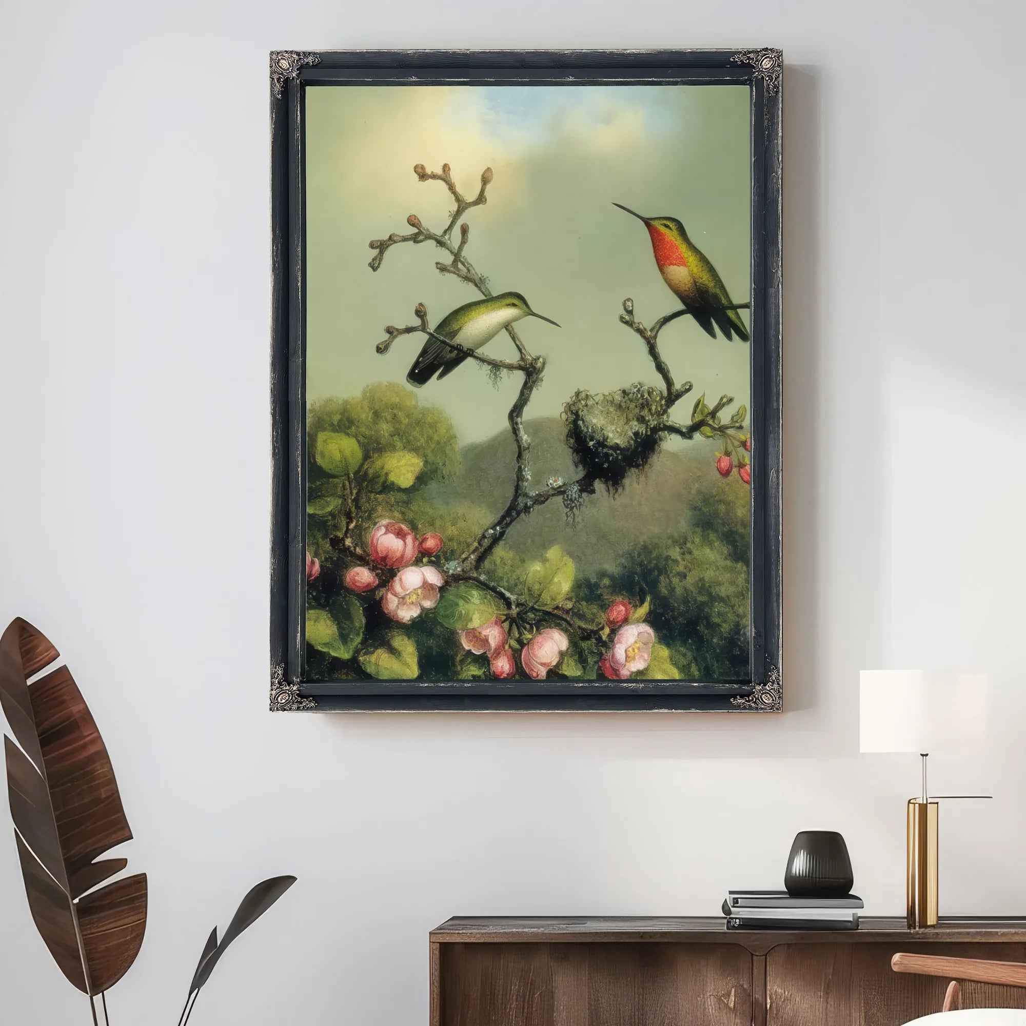 Ruby Throat Of North America By Martin Johnson Heade Fine Art Print