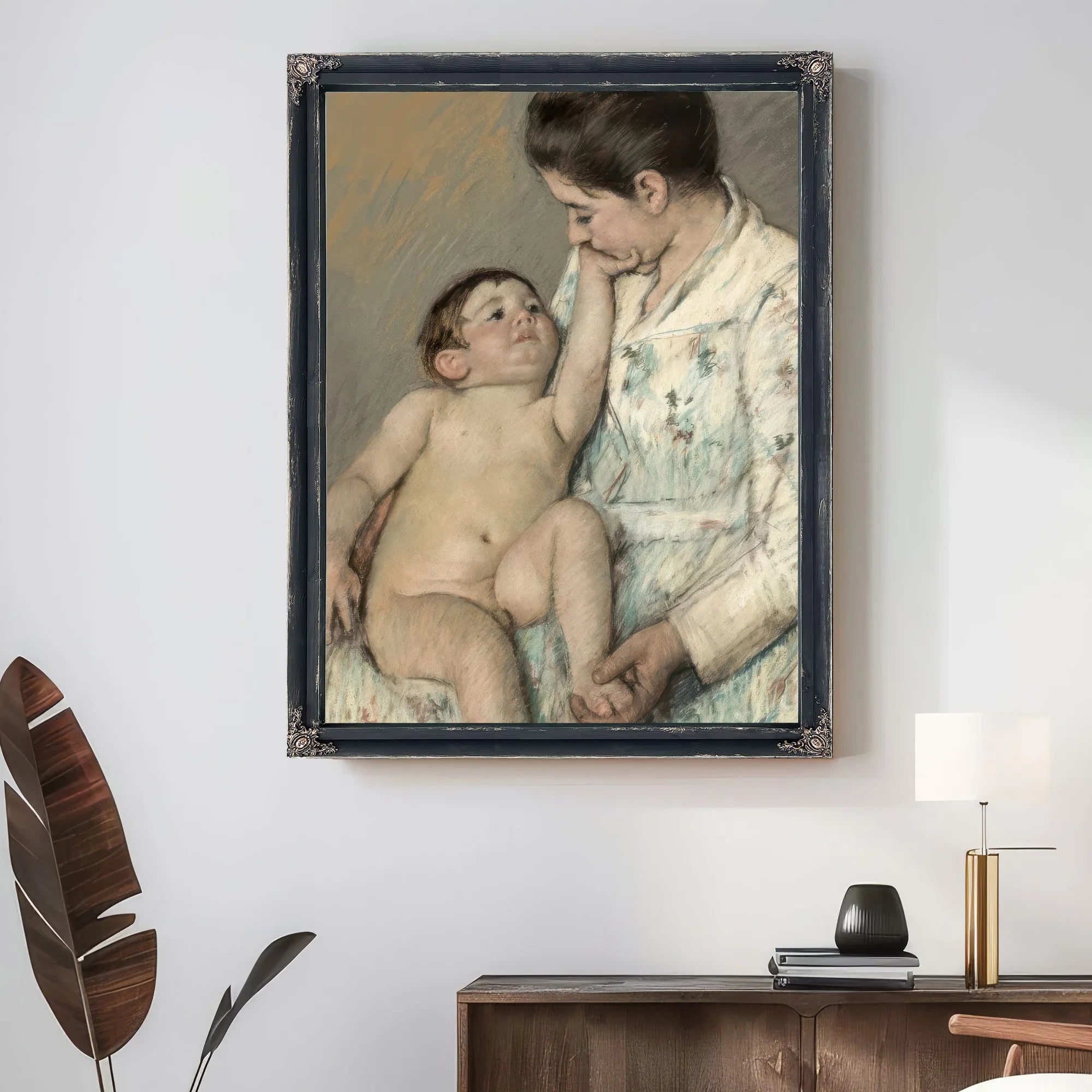 A Caress By Mary Cassatt Fine Art Print