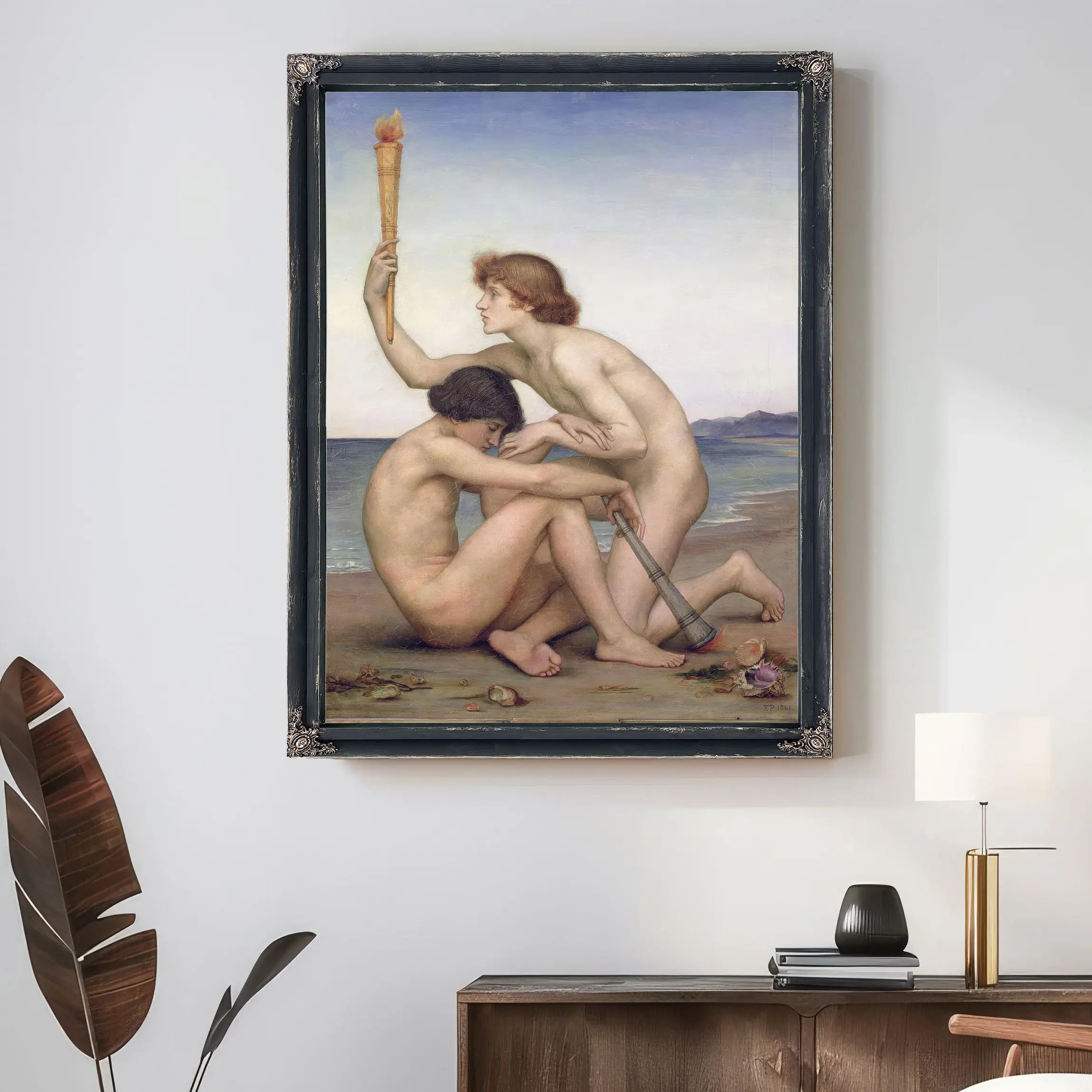 Phosphorus And Hesperus (1881)Fxd by Evelyn De Morgan
