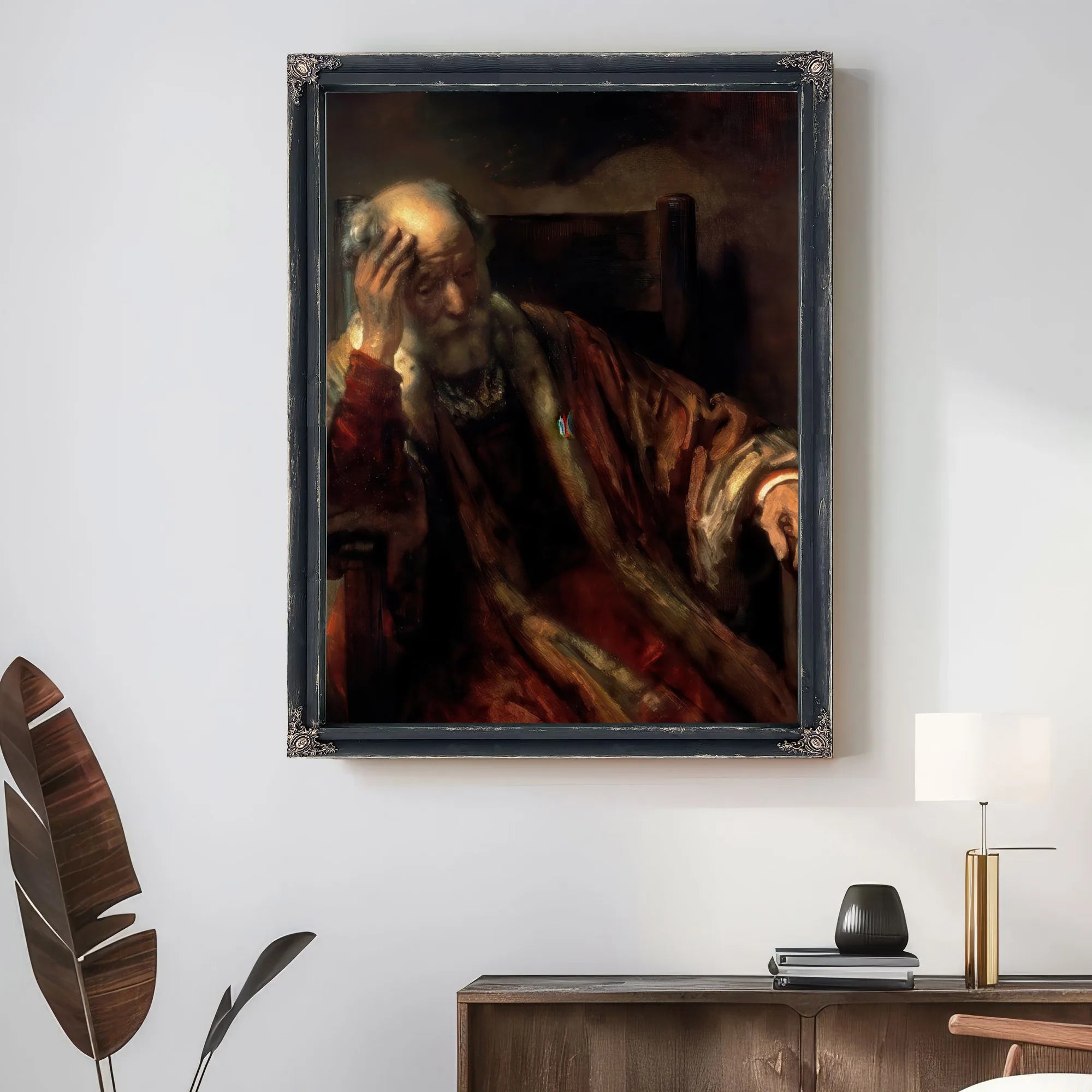 An Old Man In An Armchair By Rembrandt Fine Art Print