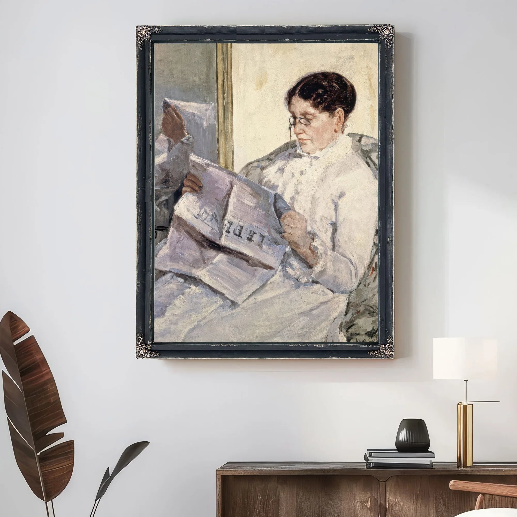 Reading 'Le Figaro' By Mary Cassatt Fine Art Print
