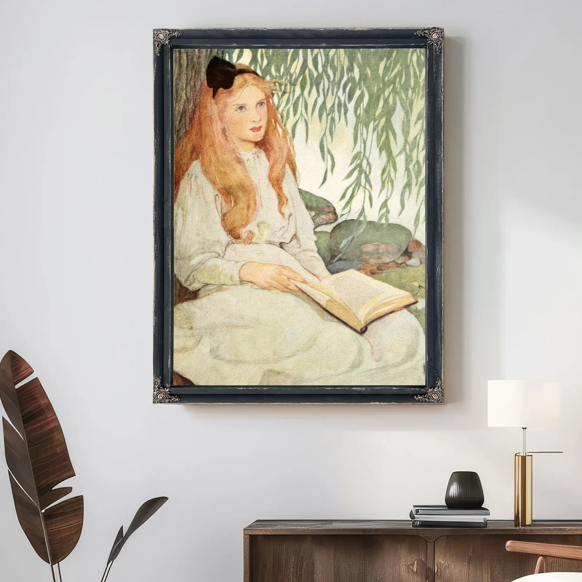 With Thoughtful Eyes By Jessie Willcox Smith Fine Art Print