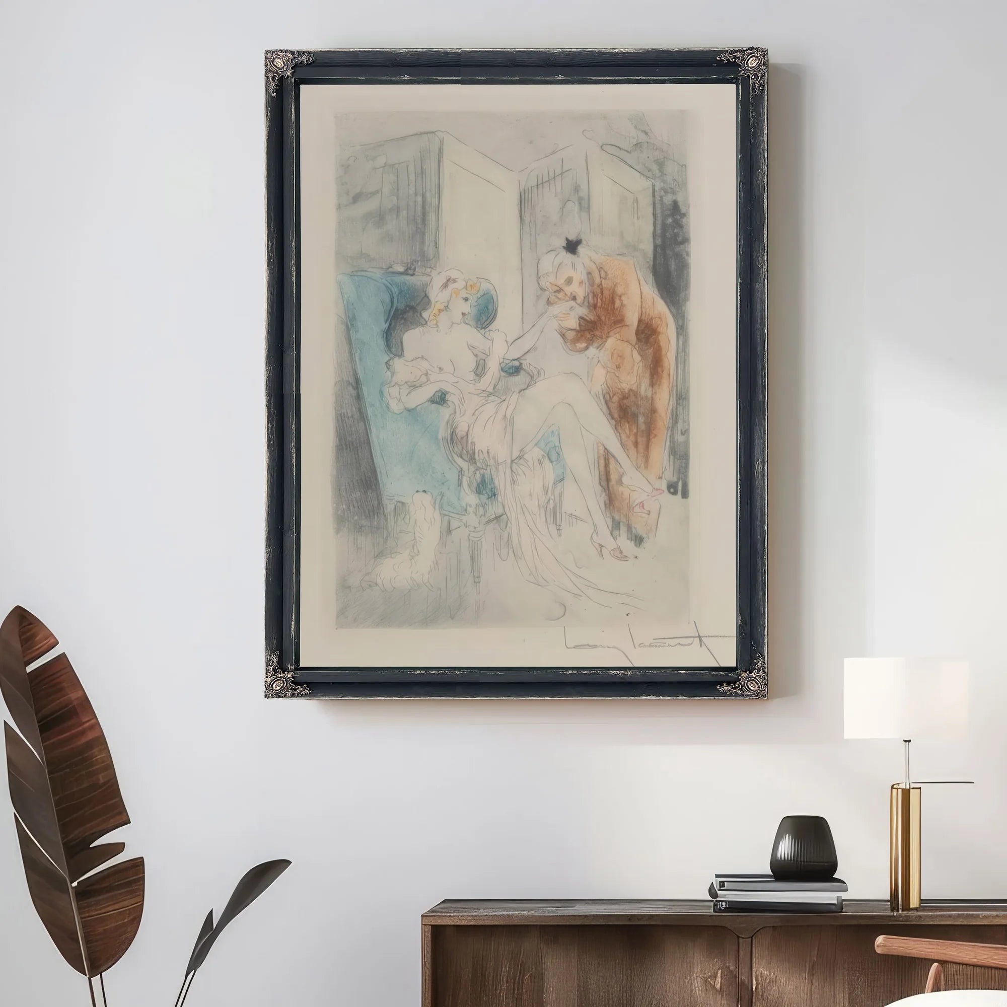 Group Of Six Illustrations From Le Nuit Et Le Moment 1946 By Louis Icart Fine Art Print