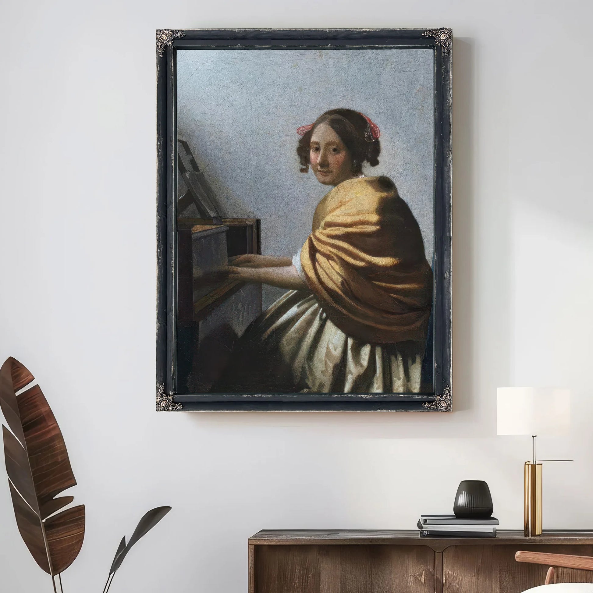 A Young Woman Seated At The Virginals 1672 By Johannes Vermeer Fine Art Print