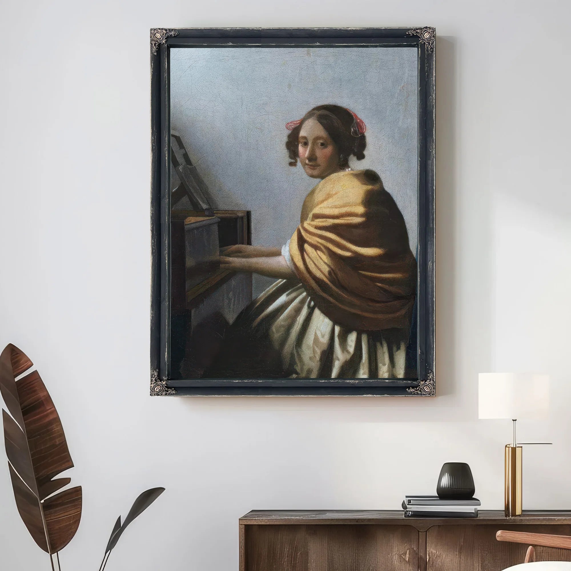 A Young Woman Seated At The Virginals 1672 By Johannes Vermeer Fine Art Print