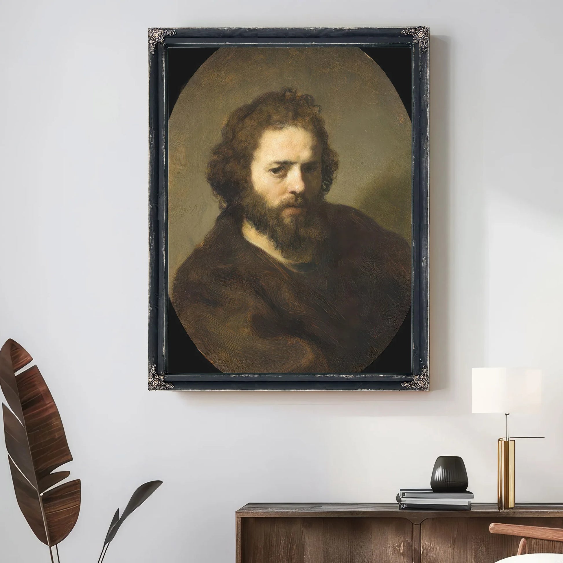 Portrait Of A Bearded Man By Rembrandt Fine Art Print
