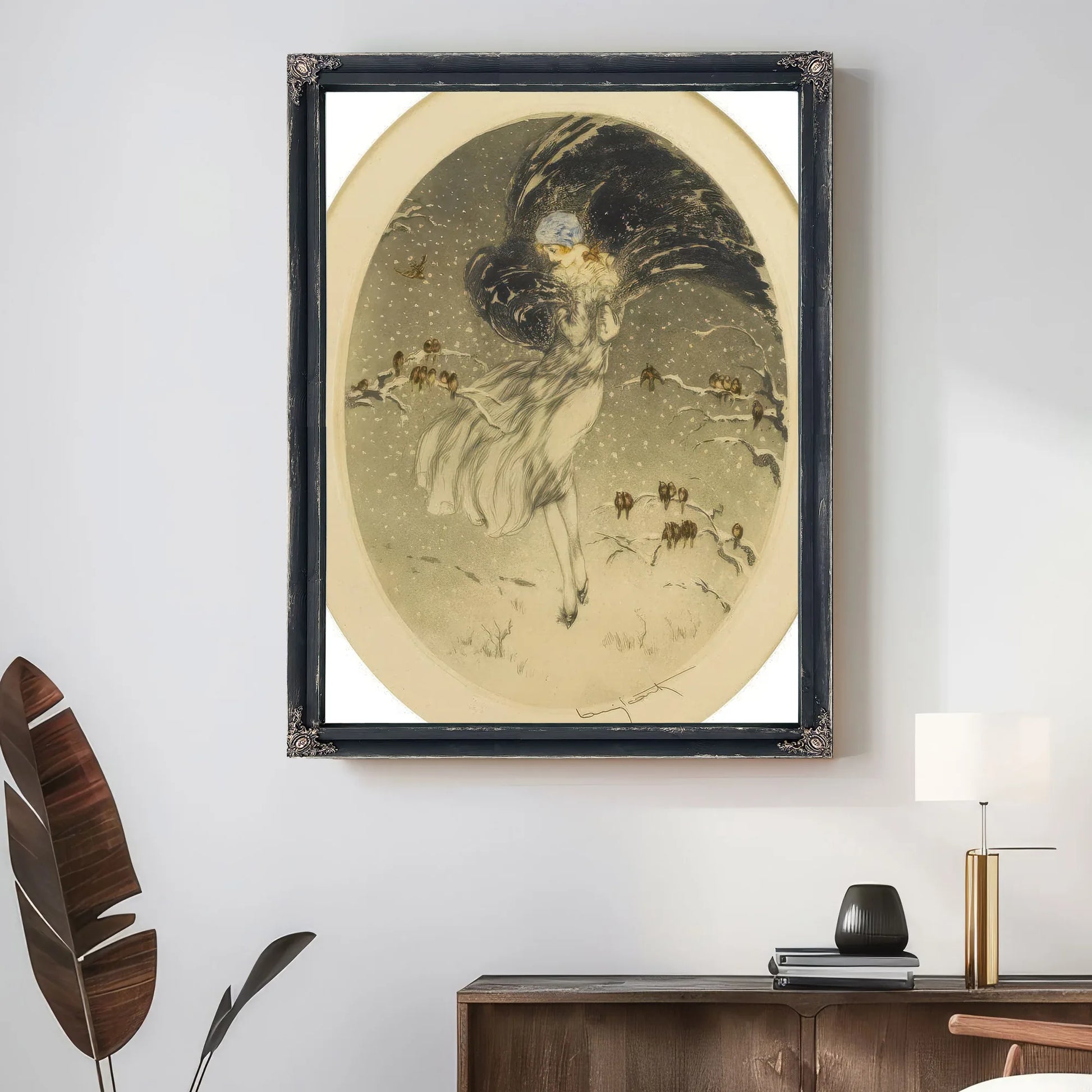 Les Frileux The Chilly Ones 1929 By Louis Icart Fine Art Print