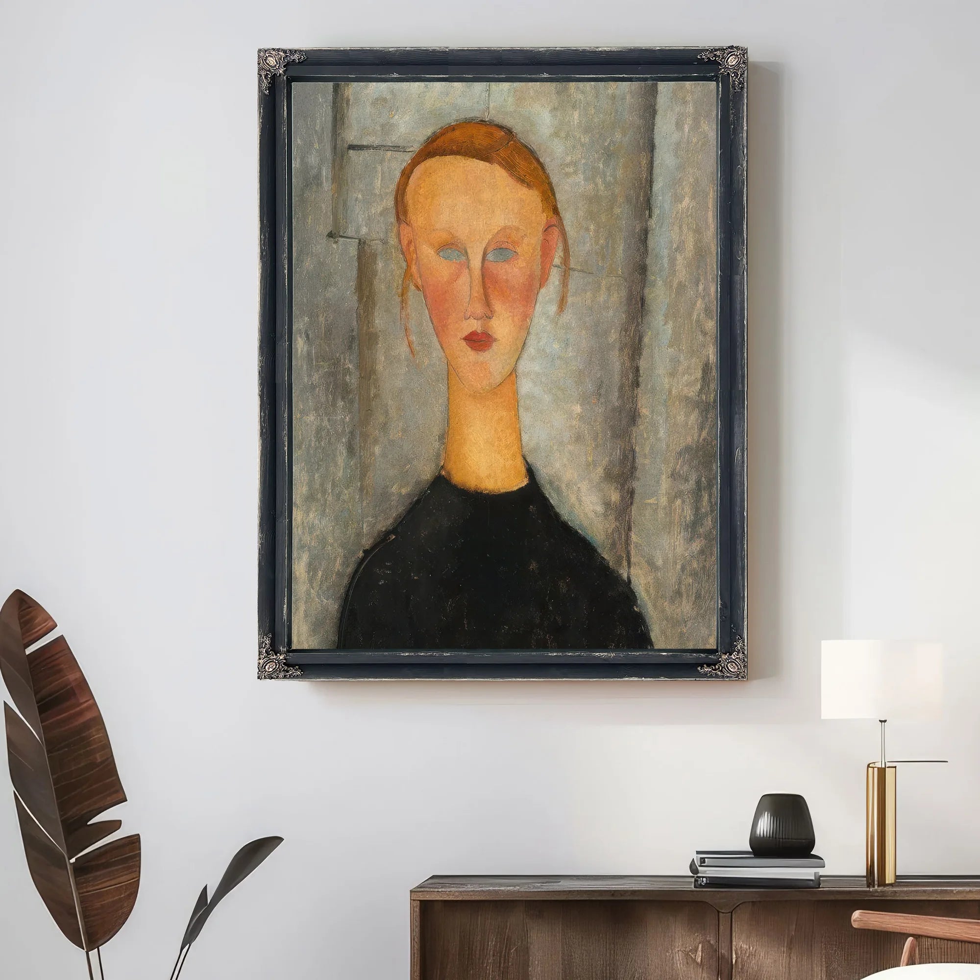 Girl With Blue Eyes By Amedeo Modigliani Fine Art Print