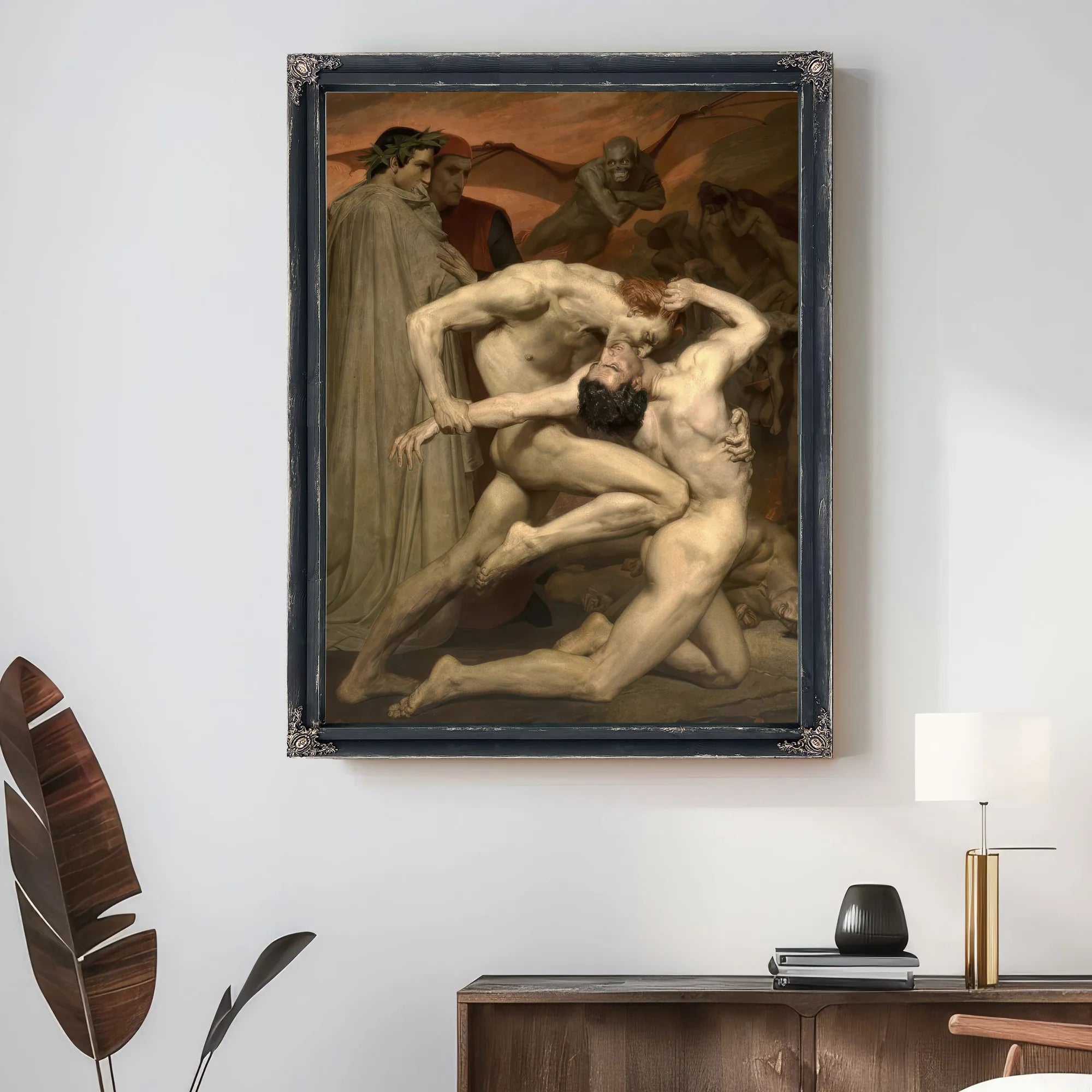 Dante And Virgil In Hell By William Adolphe Bouguereau Fine Art Print