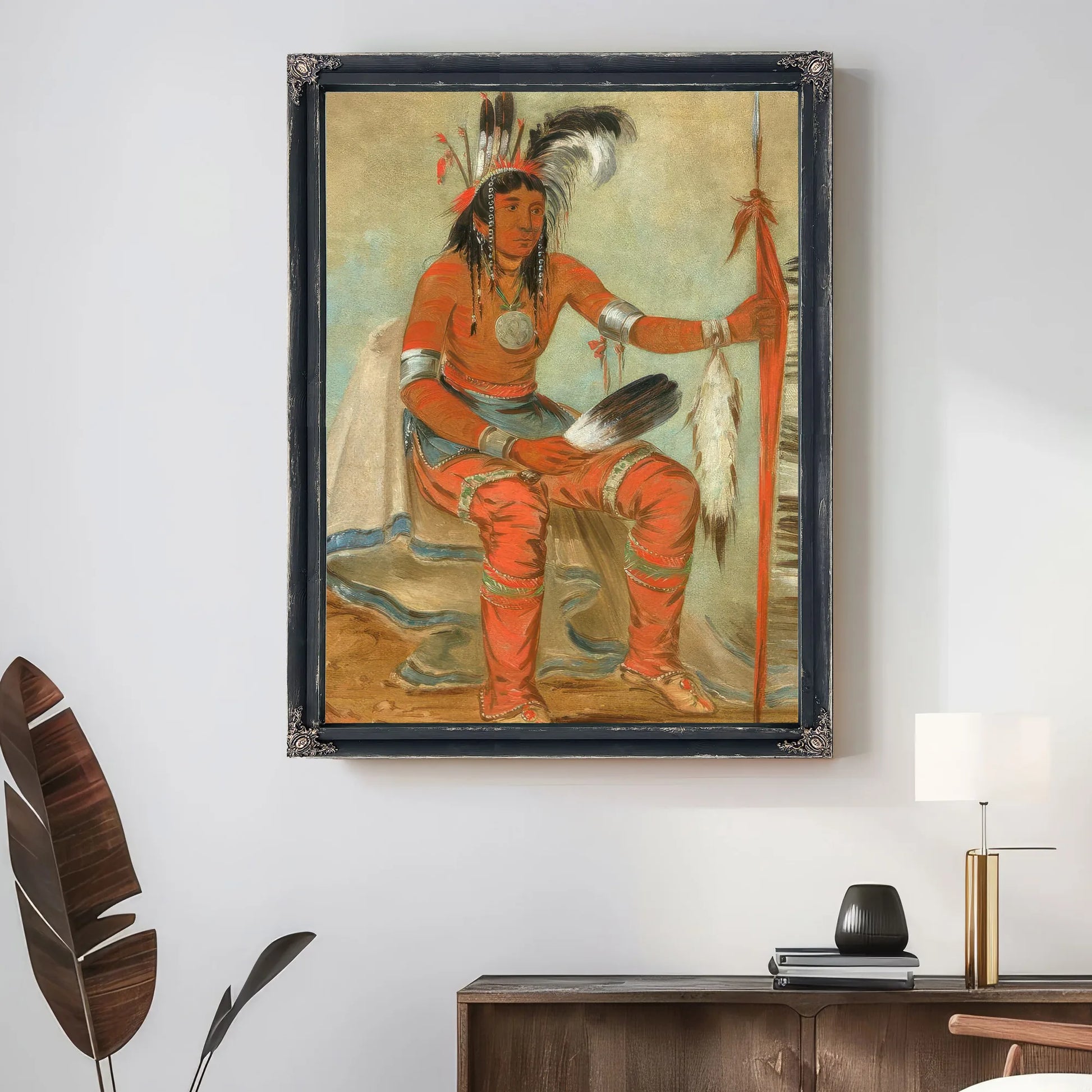 O'n Daig, The Crow, A Dandy By George Catlin Fine Art Print