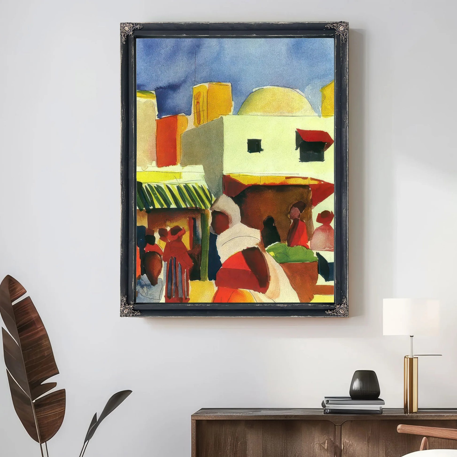 Market In Tunis I By August Macke Fine Art Print