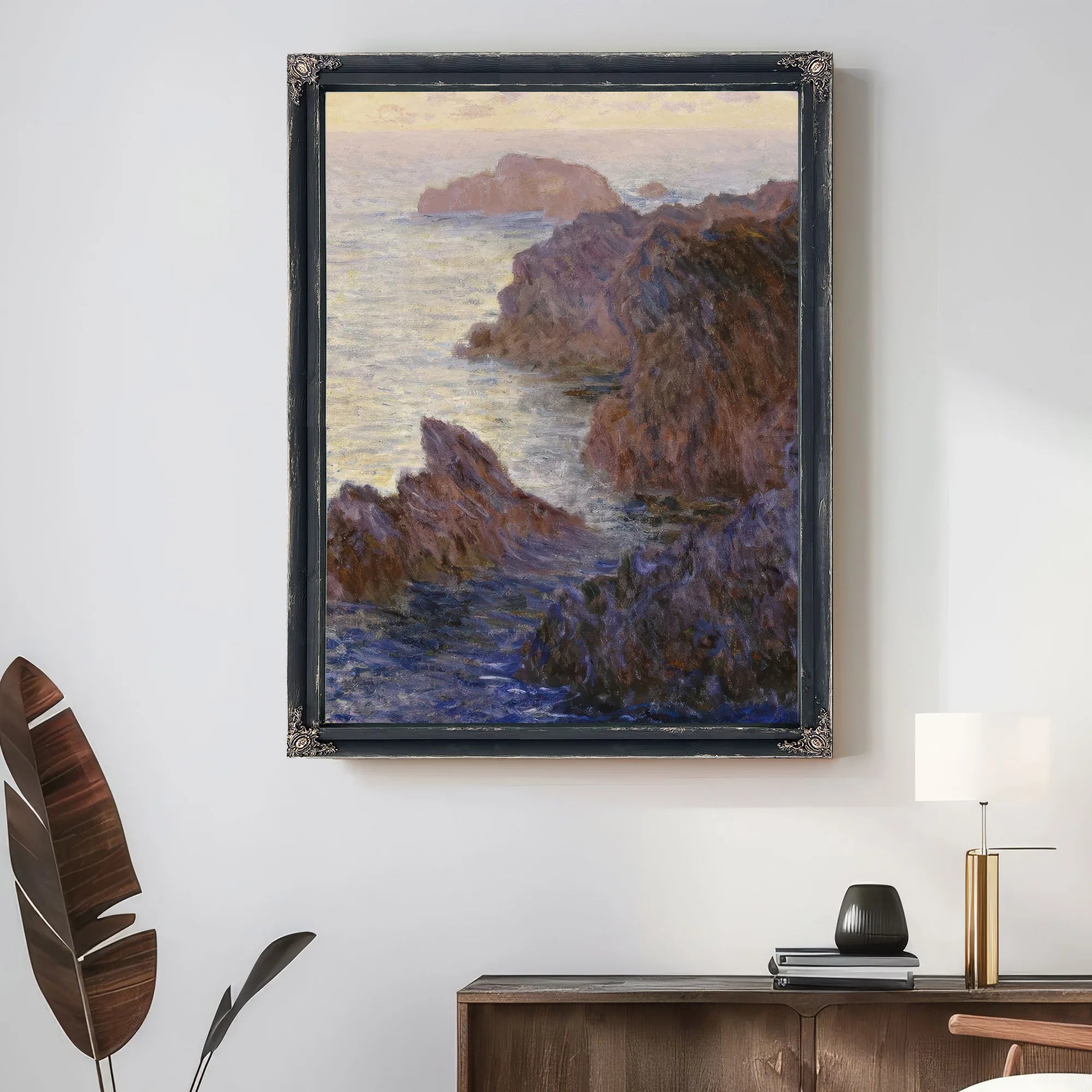Rocky Point At Port Goulphar By Claude Monet Fine Art Print