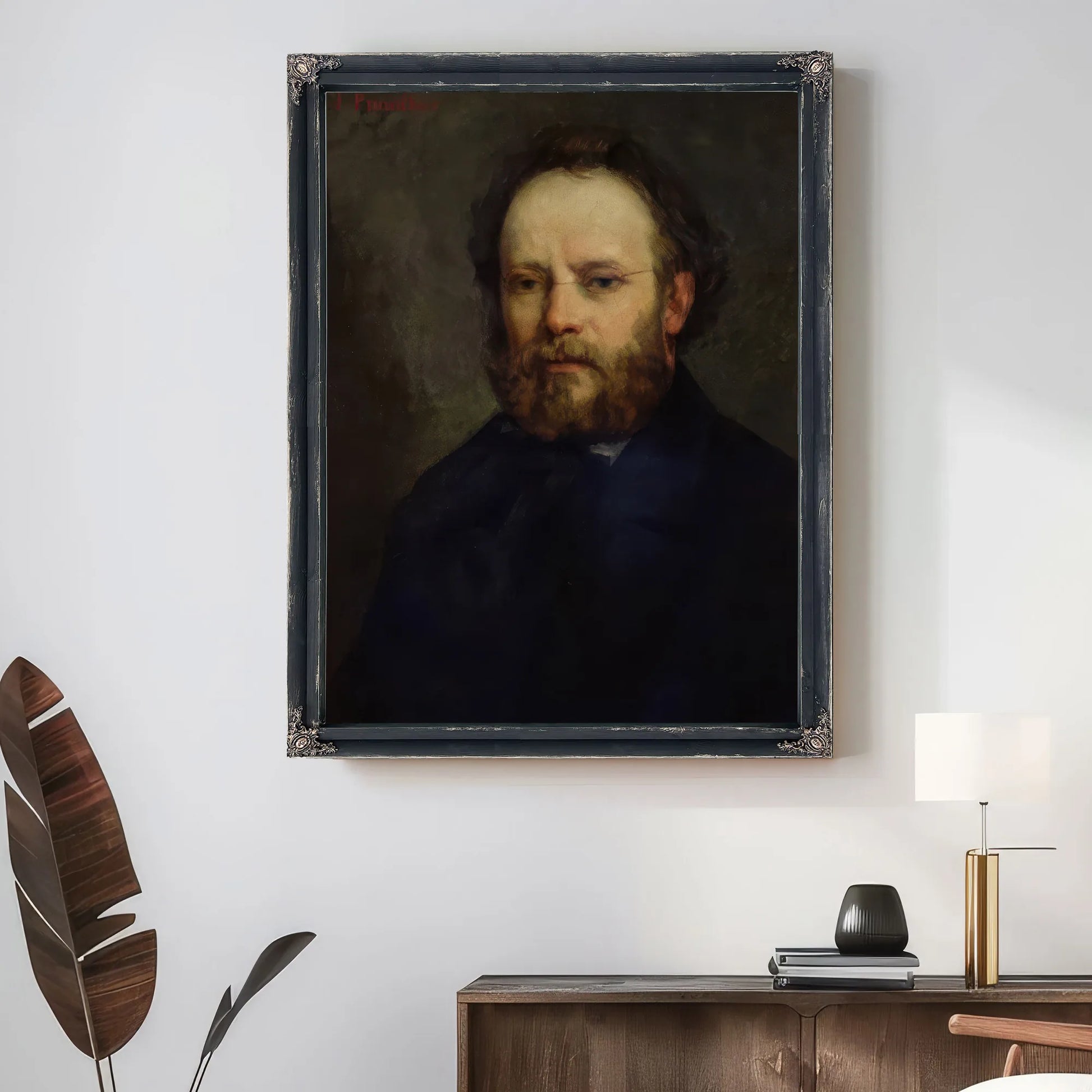 Portrait Of Pierre Joseph Proudhon (1809 65) By Jean Desire Gustave Courbet Fine Art Print