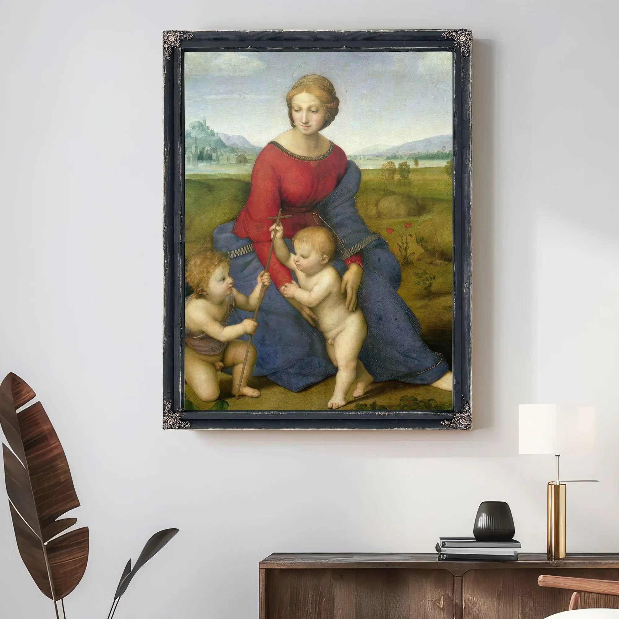 Madonna In The Meadow by Raphael Fine Art Print