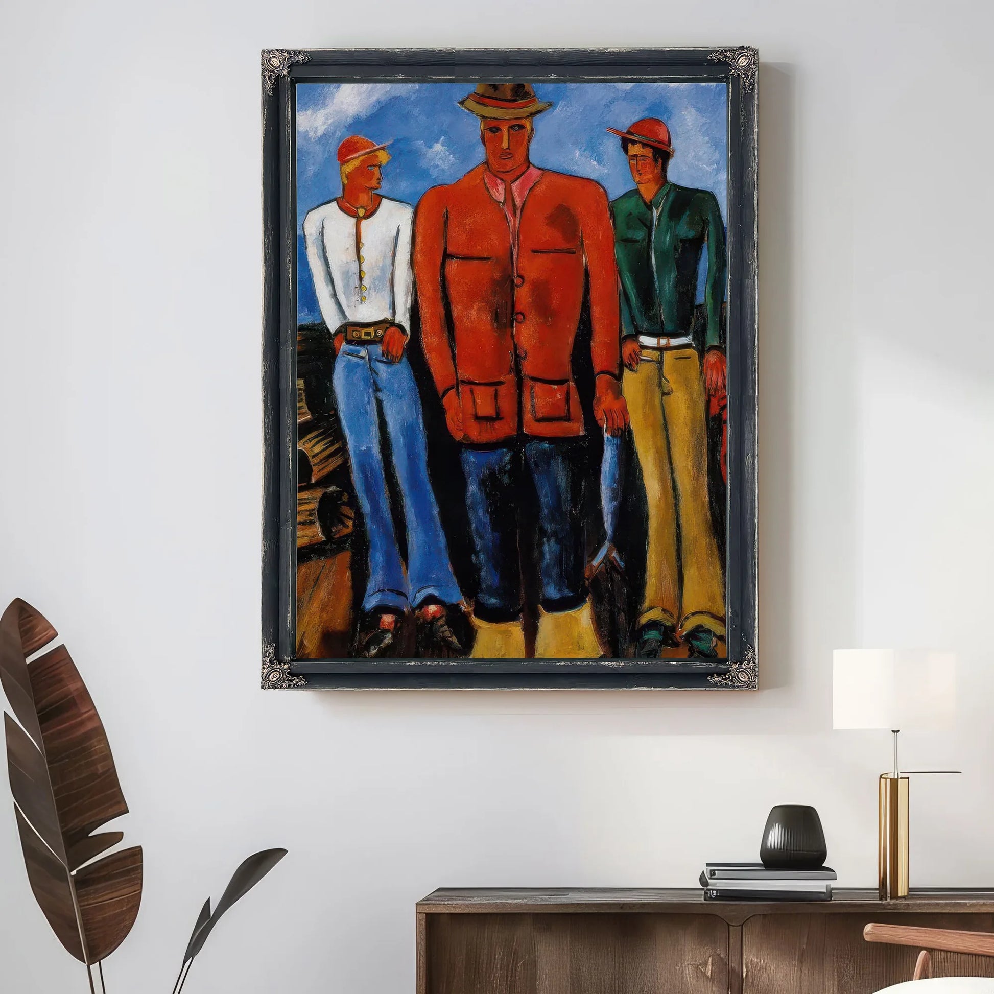 Down East Young Blades By Marsden Hartley Fine Art Print