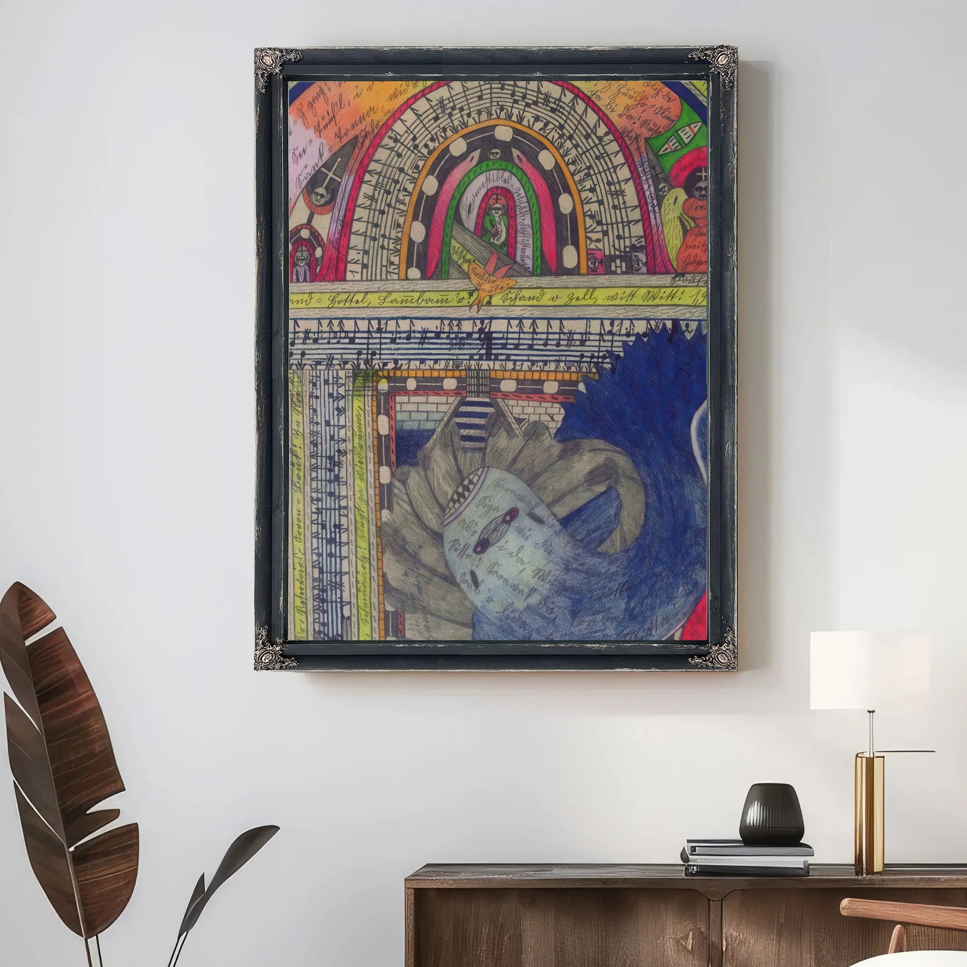 Gourmet Food Store Feeding The Fishes 1911 By Adolf Wolfli Fine Art Print