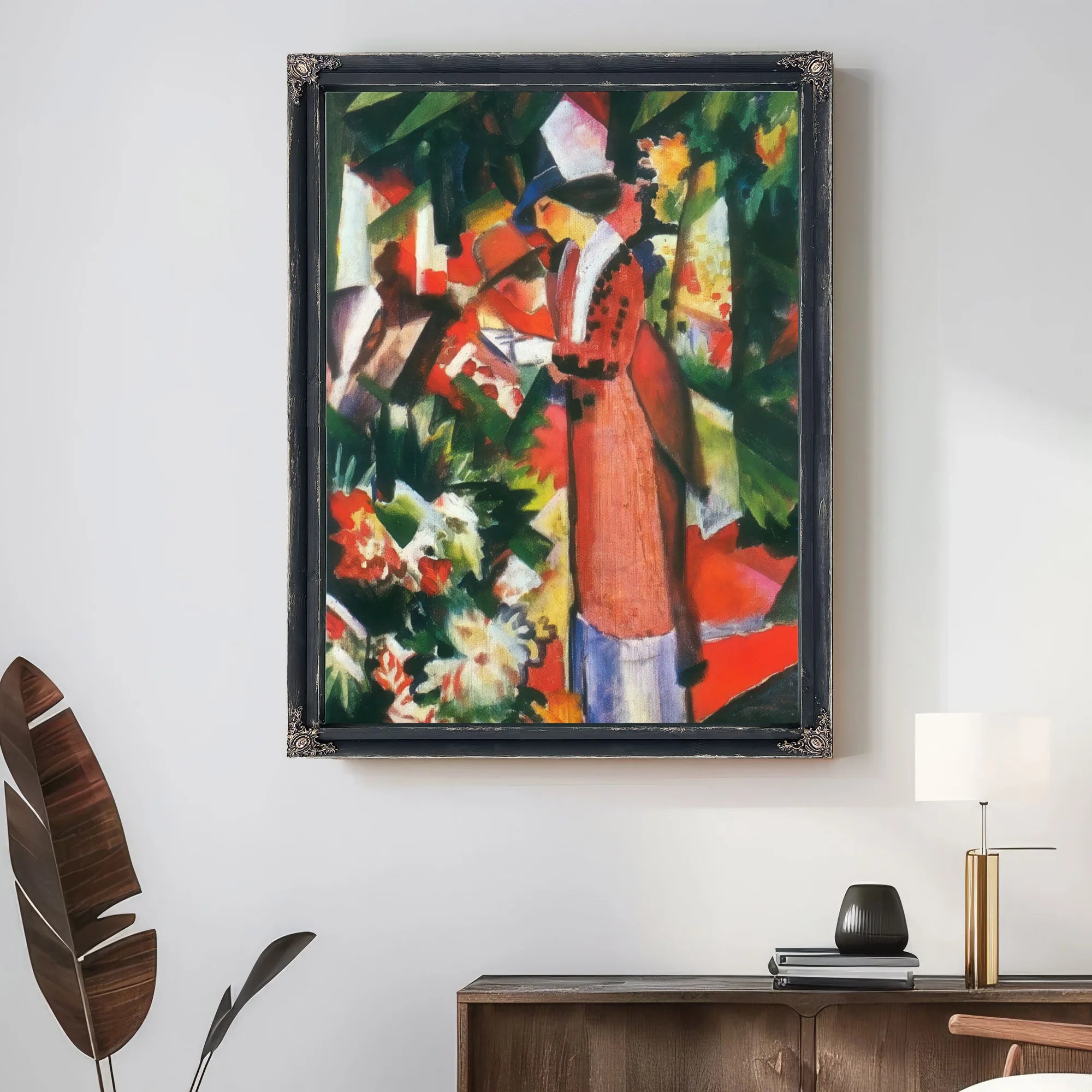 Walk Among Flowers By August Macke Fine Art Print