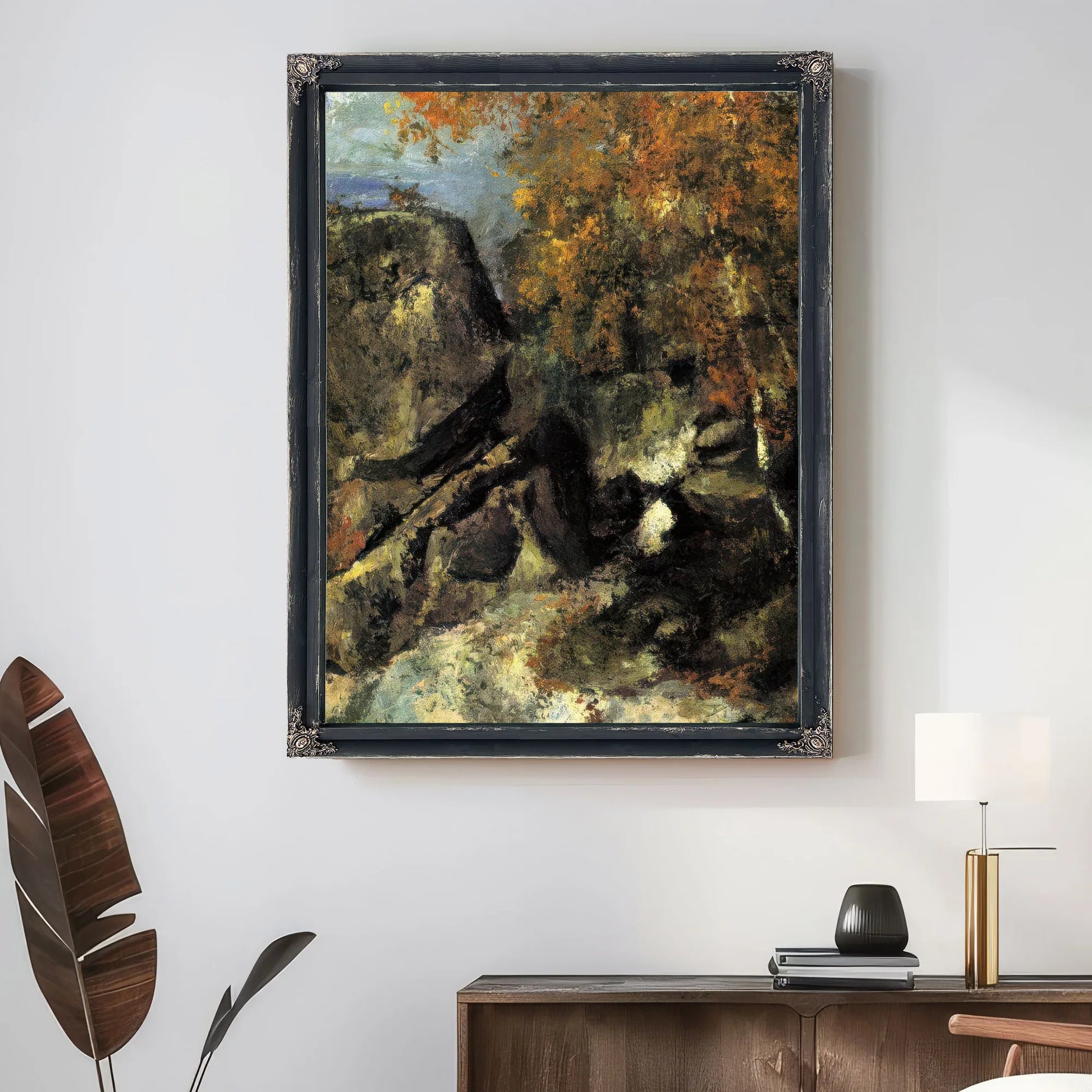 Rocks In The Forest 1868 1 By Paul Cezanne Fine Art Print
