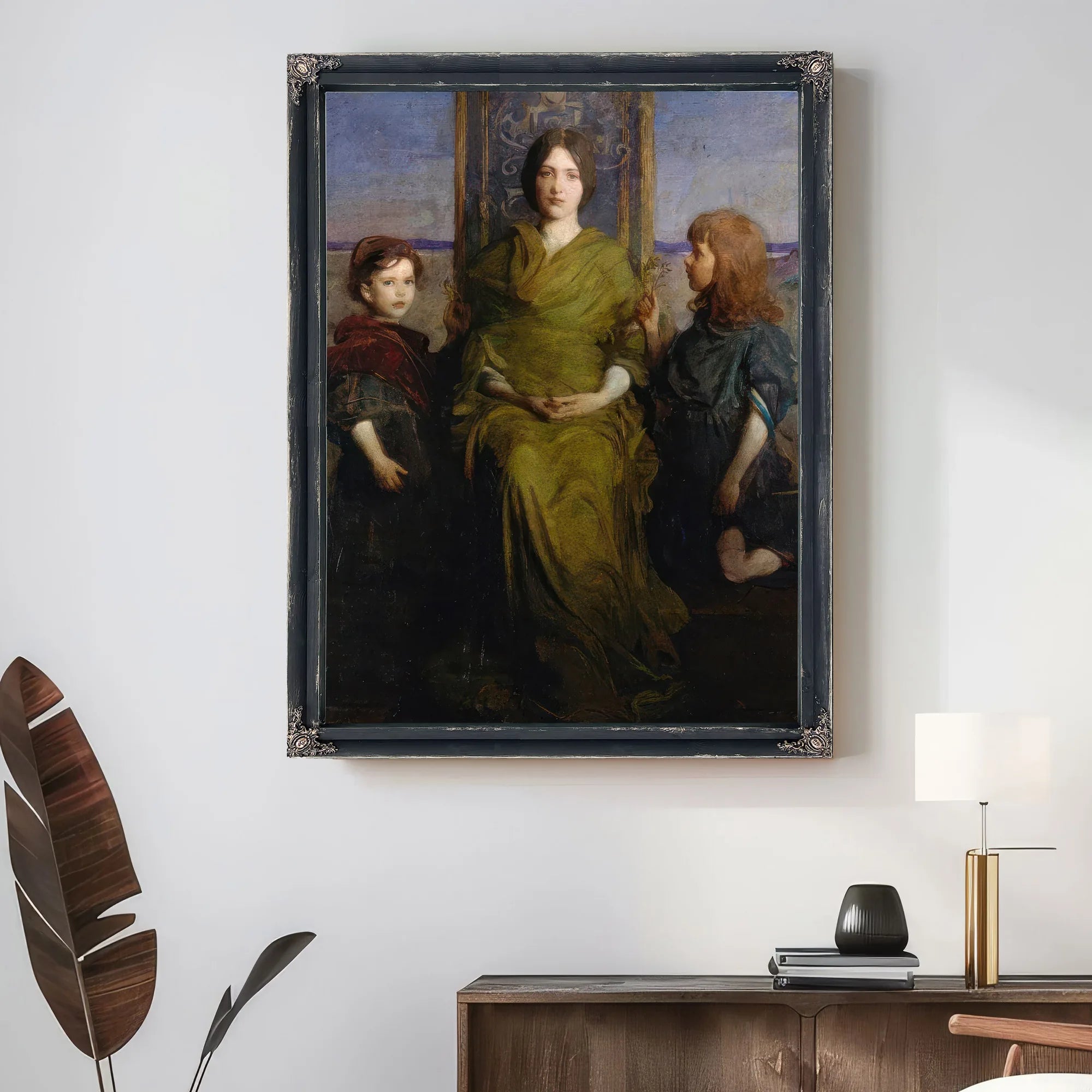 Virgin Enthroned By Abbott Handerson Thayer Fine Art Print
