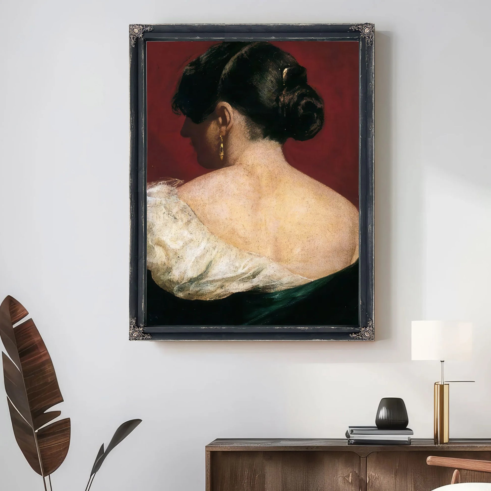 Head And Shoulders Of A Girl From Behind By William Etty Fine Art Print