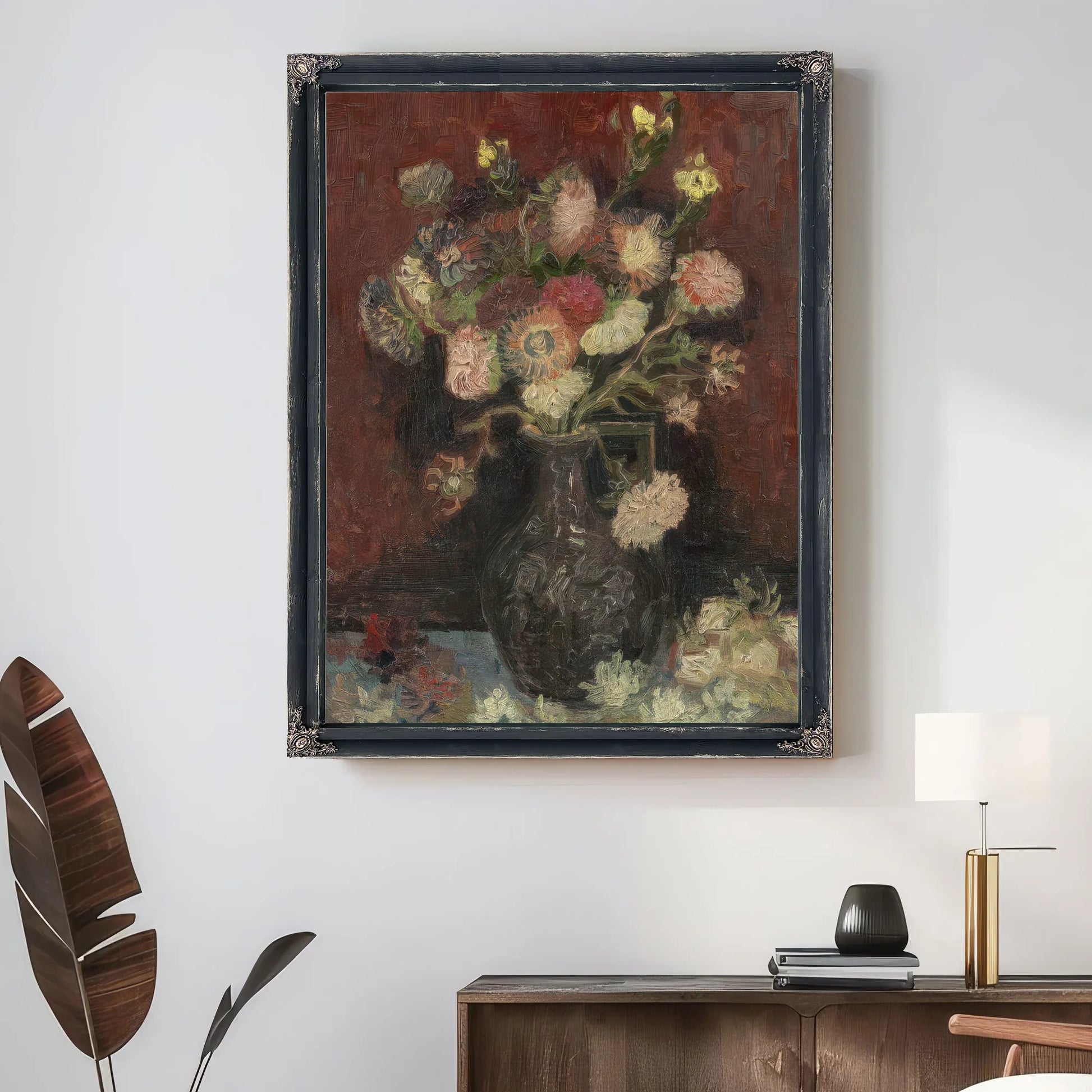 Vase With Autumn Asters By Vincent Van Gogh Fine Art Print