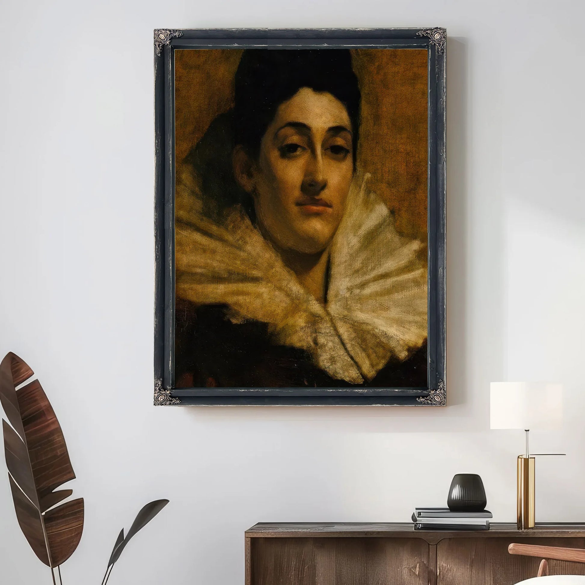 Portrait Of Frances C. Houston By Thomas Wilmer Dewing Fine Art Print