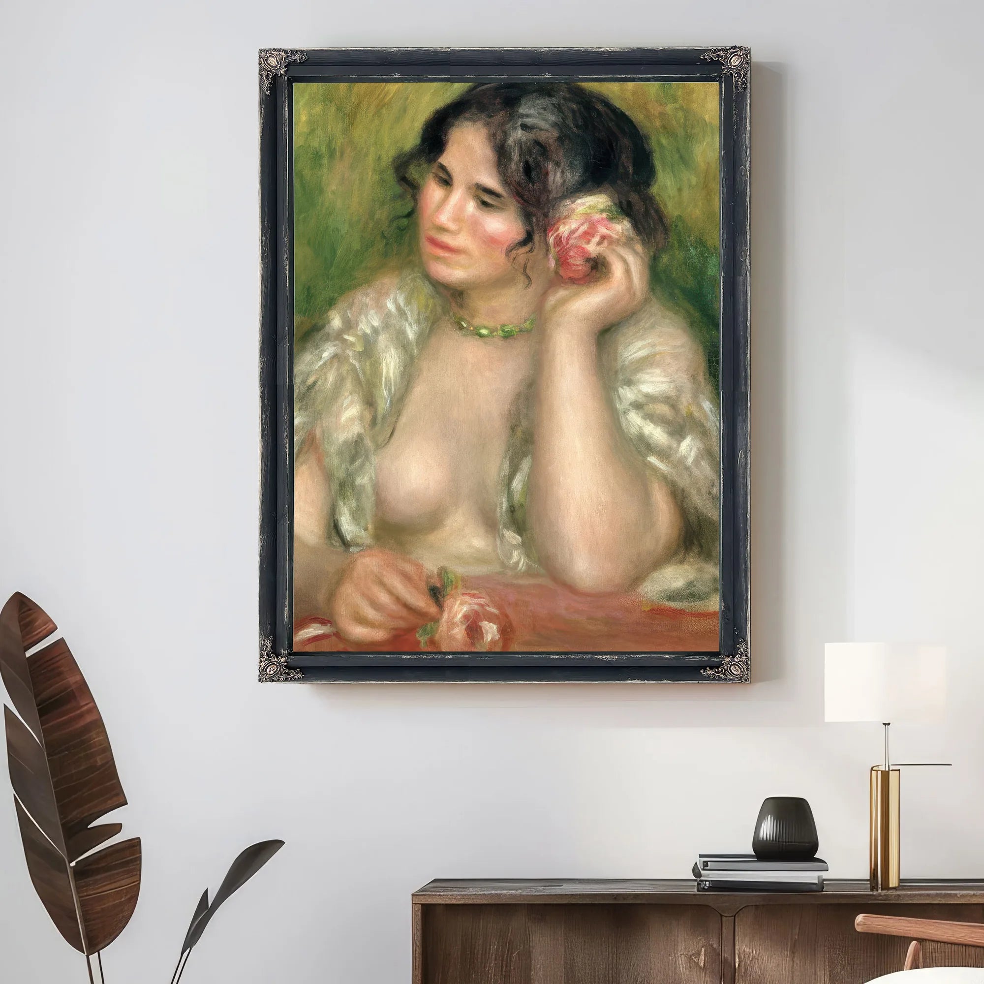 Gabrielle With A Rose By Pierre Auguste Renoir Fine Art Print