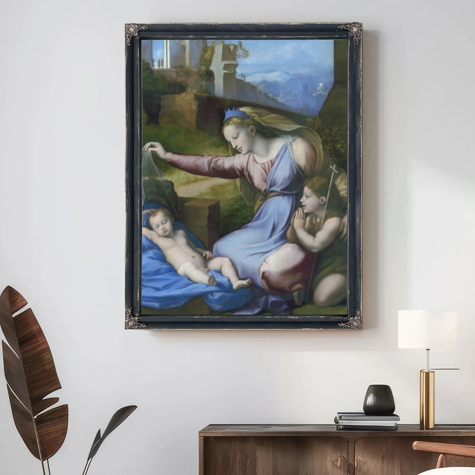 The Madonna Of The Blue Diadem By Raphael Fine Art Print