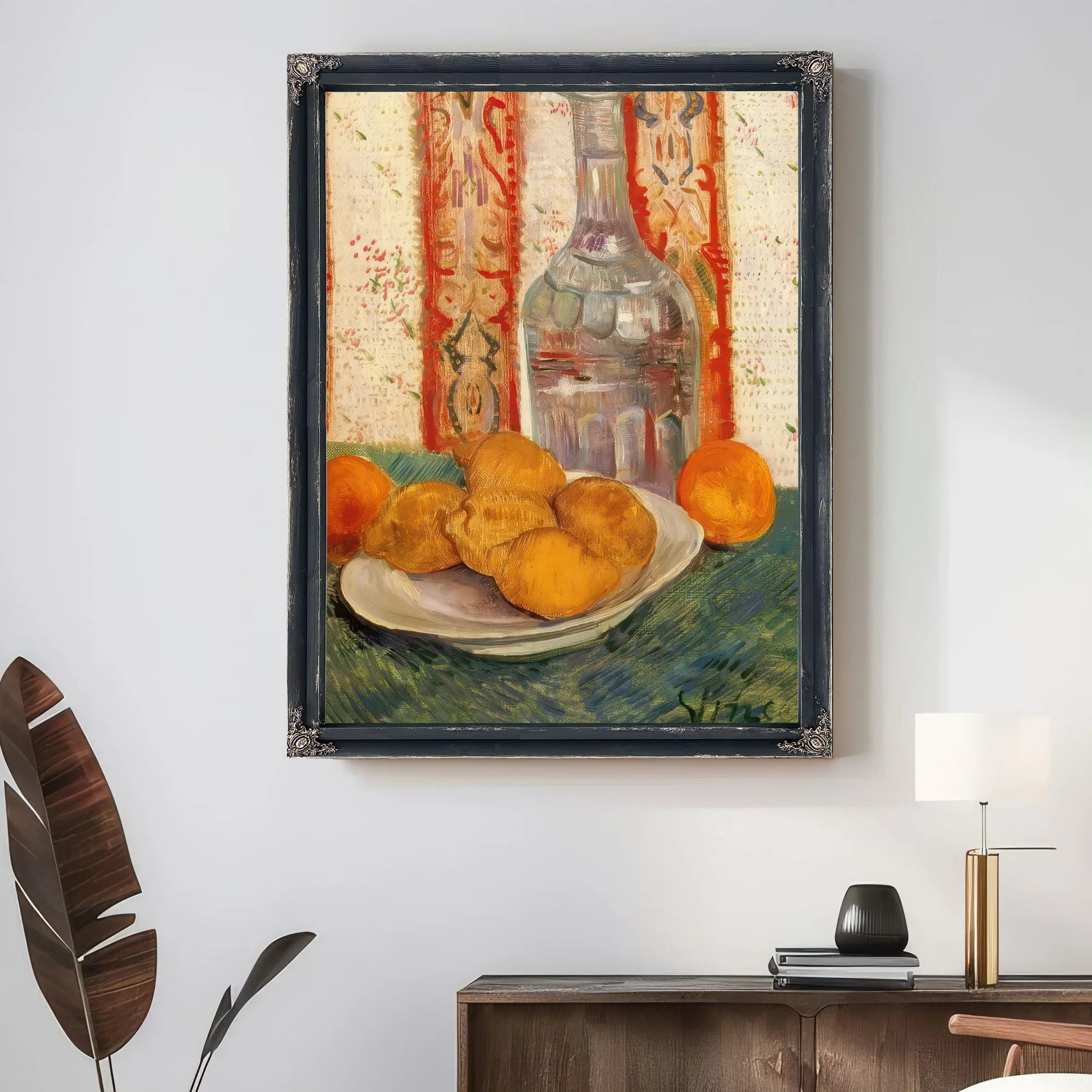 Still Life With Carafe And Lemons By Vincent Van Gogh Fine Art Print