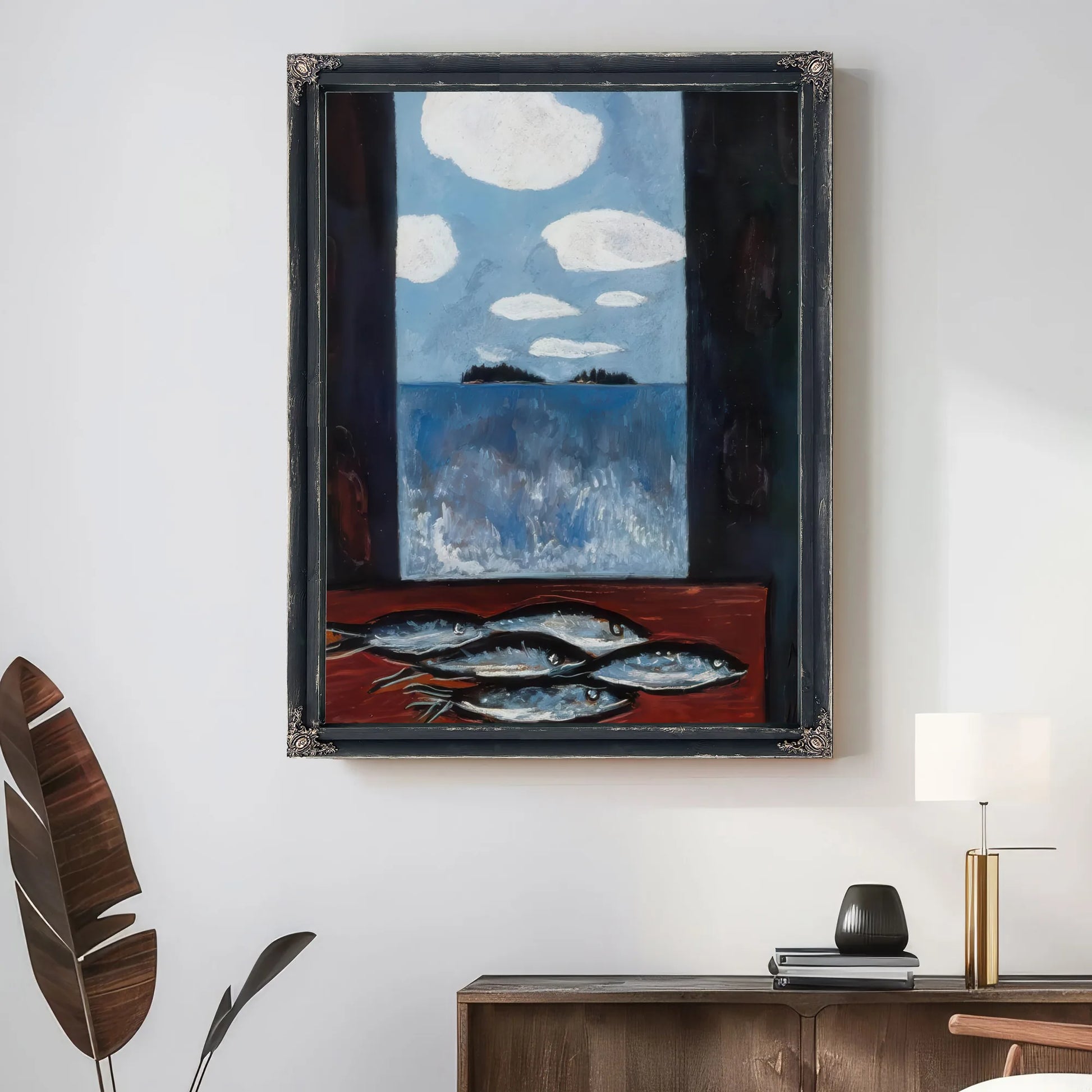 Sea Window Tinker Mackerel By Marsden Hartley Fine Art Print