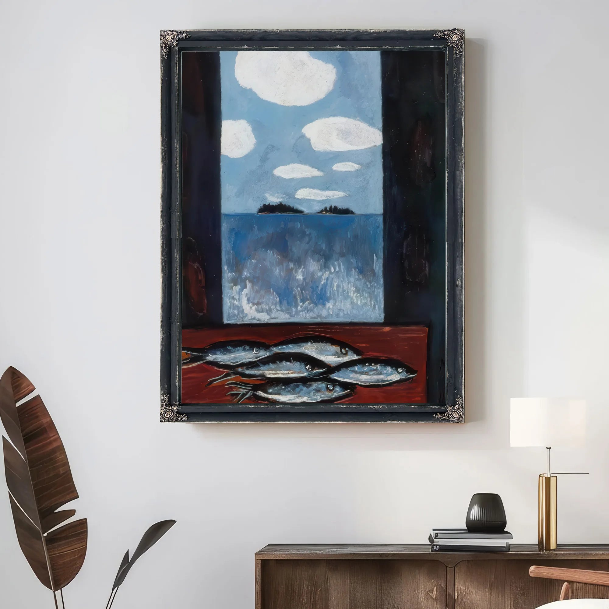 Sea Window Tinker Mackerel By Marsden Hartley Fine Art Print