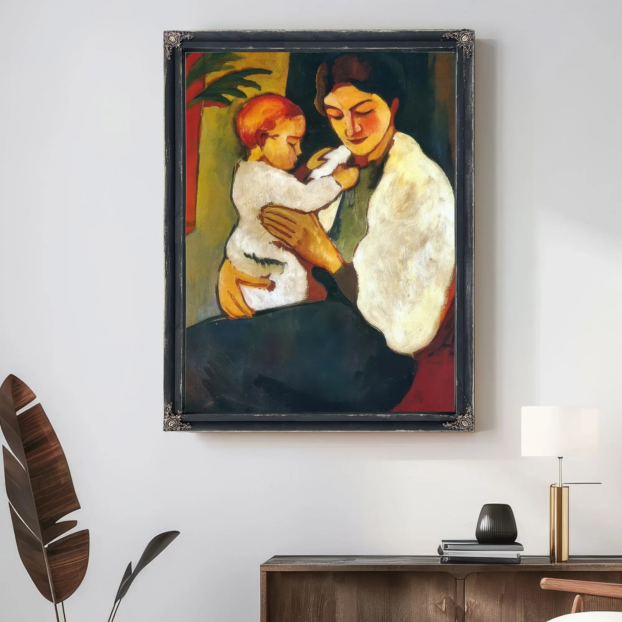 Mother And Child By August Macke Fine Art Print