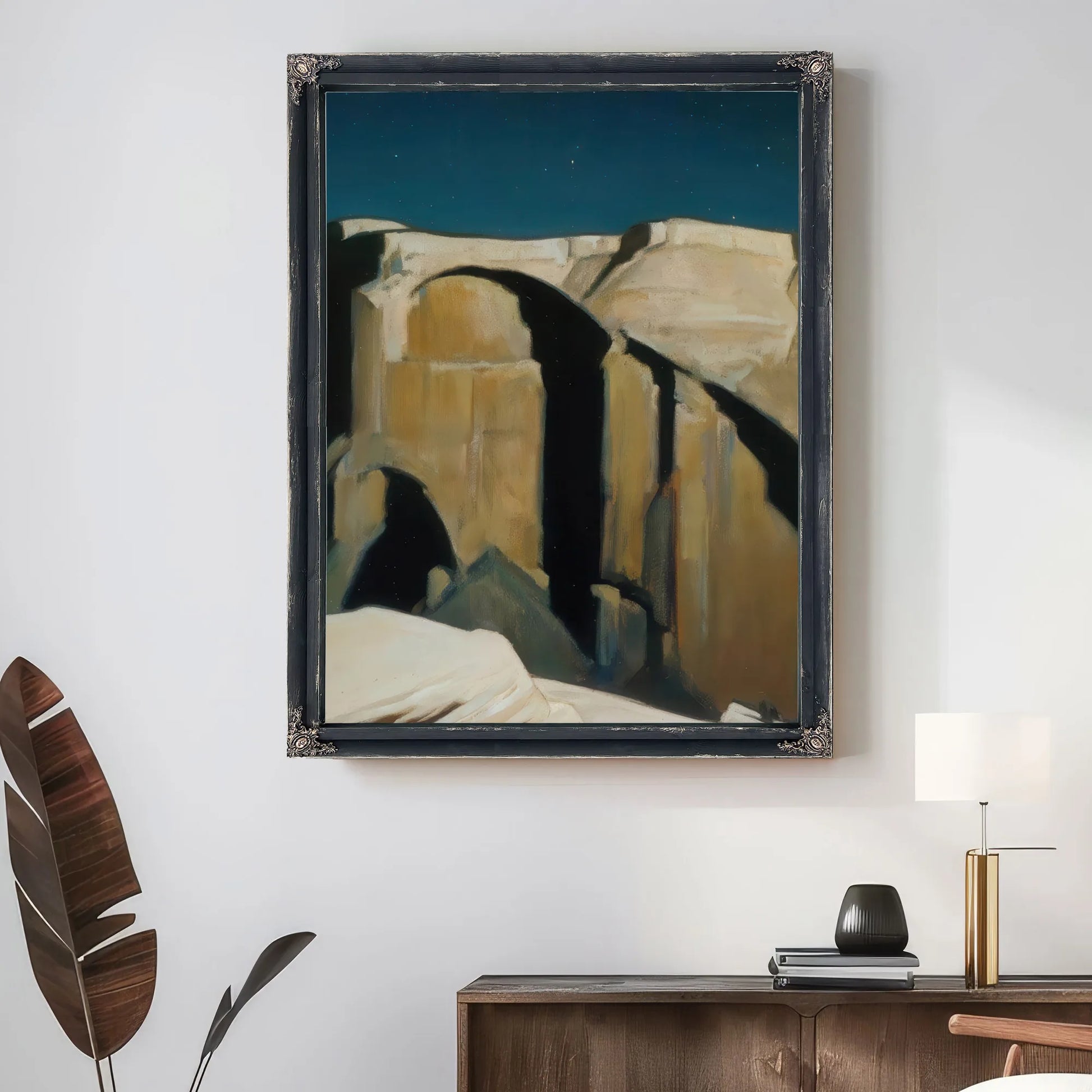 Moonlight Over Zion By Maynard Dixon Fine Art Print