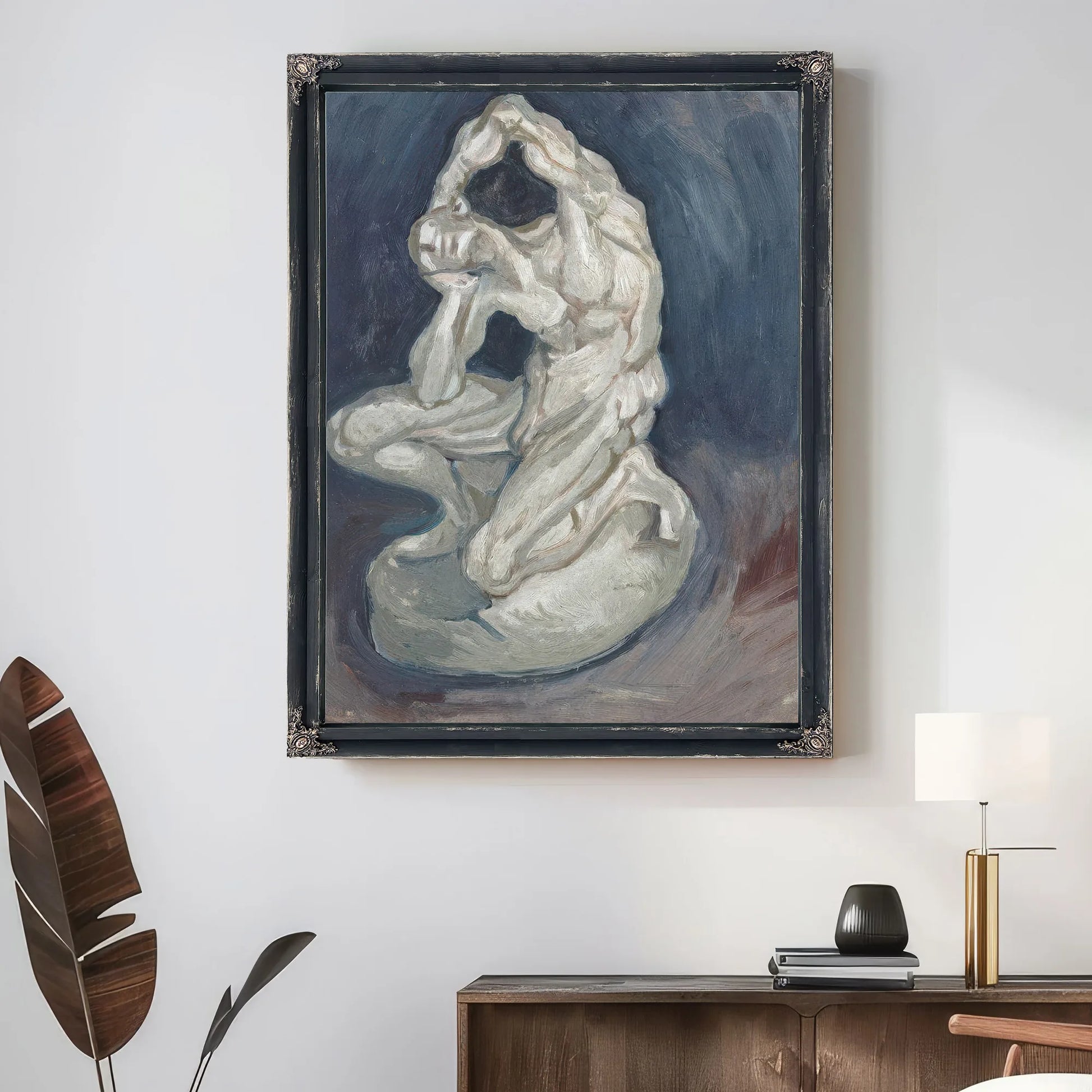 Kneeling Ecorche By Vincent Van Gogh Fine Art Print