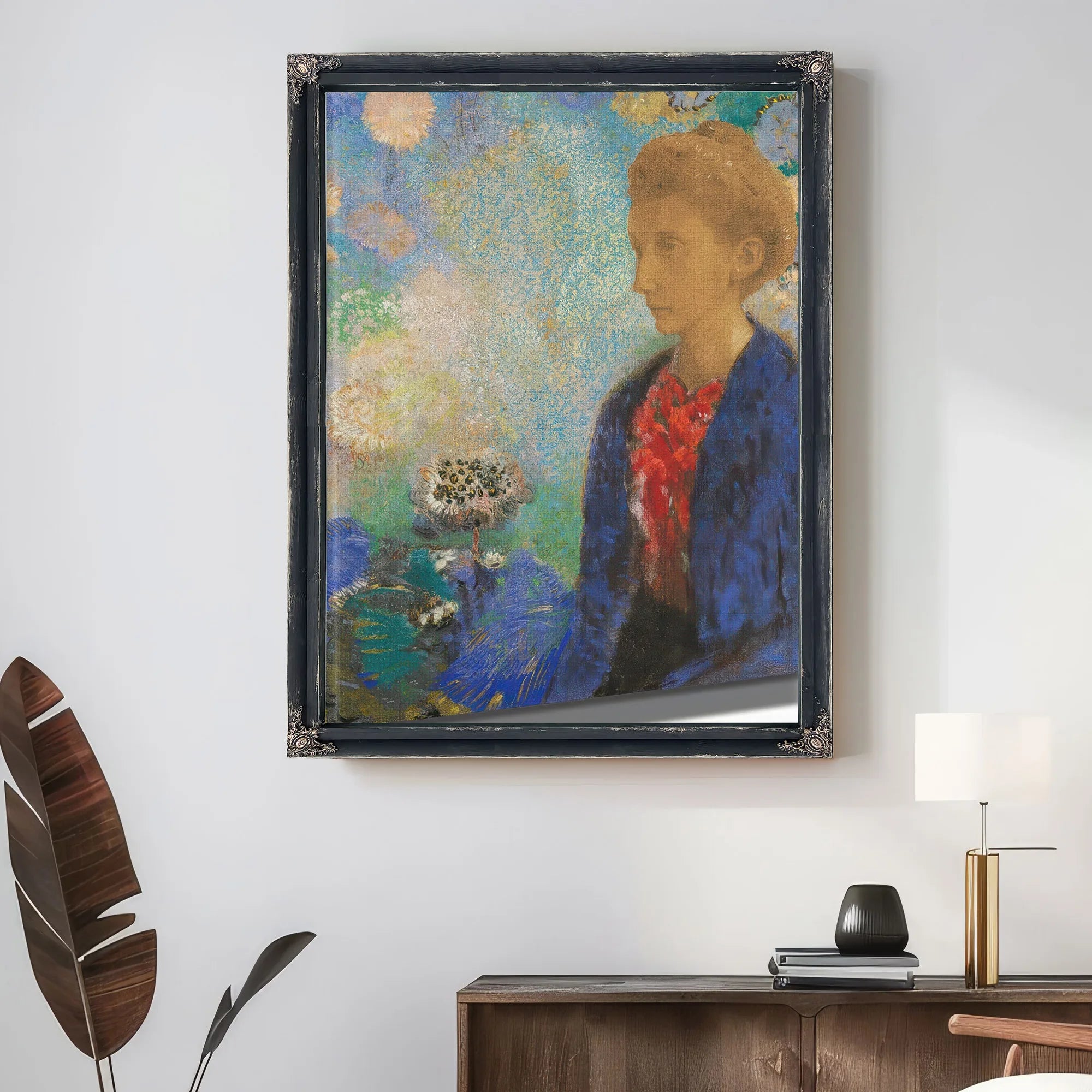 Baronne De Domecy 1900 Pastel Graphite 61X42 4Cm J Paul Getty Museum By Odilon Redon Fine Art Print