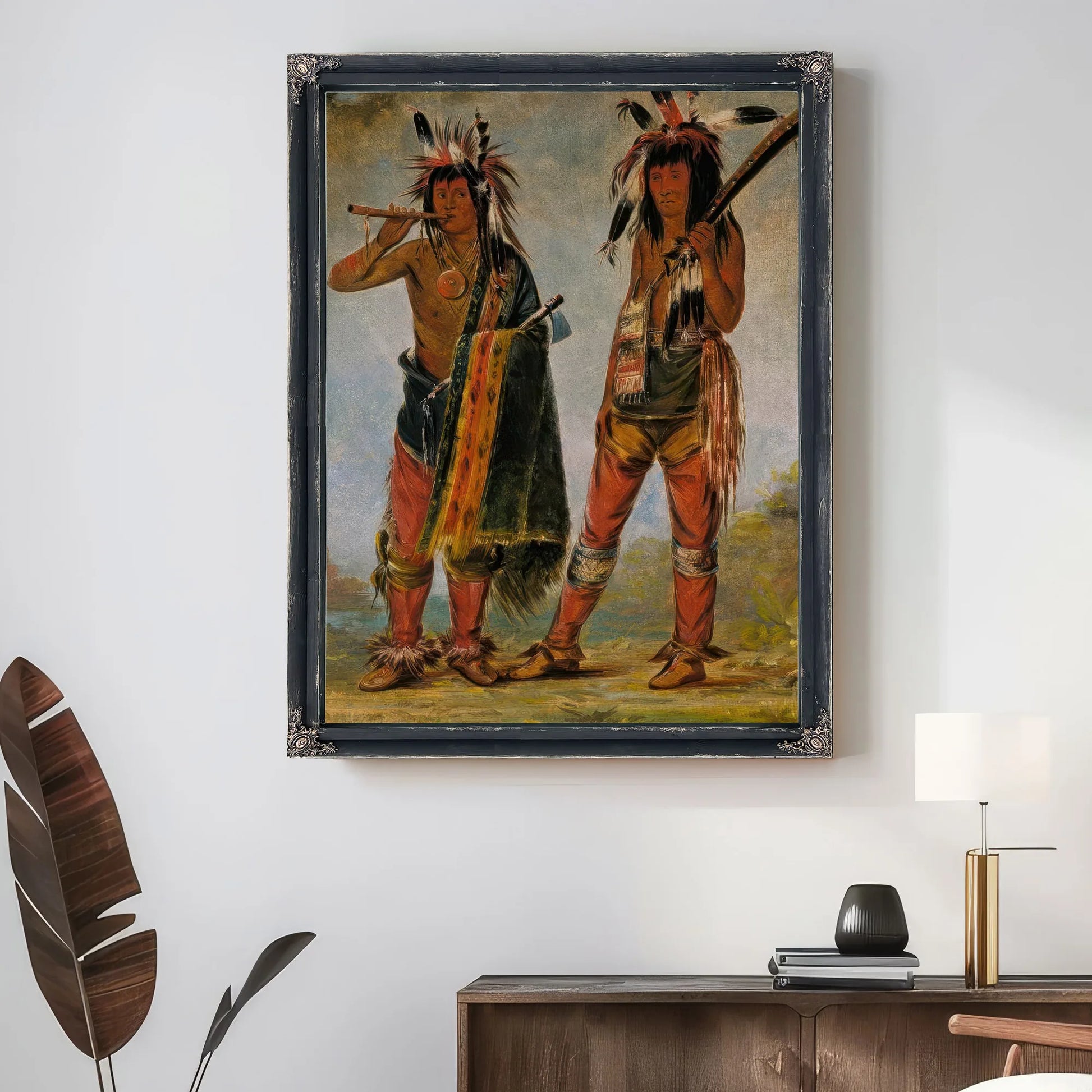 Two Young Men By George Catlin Fine Art Print