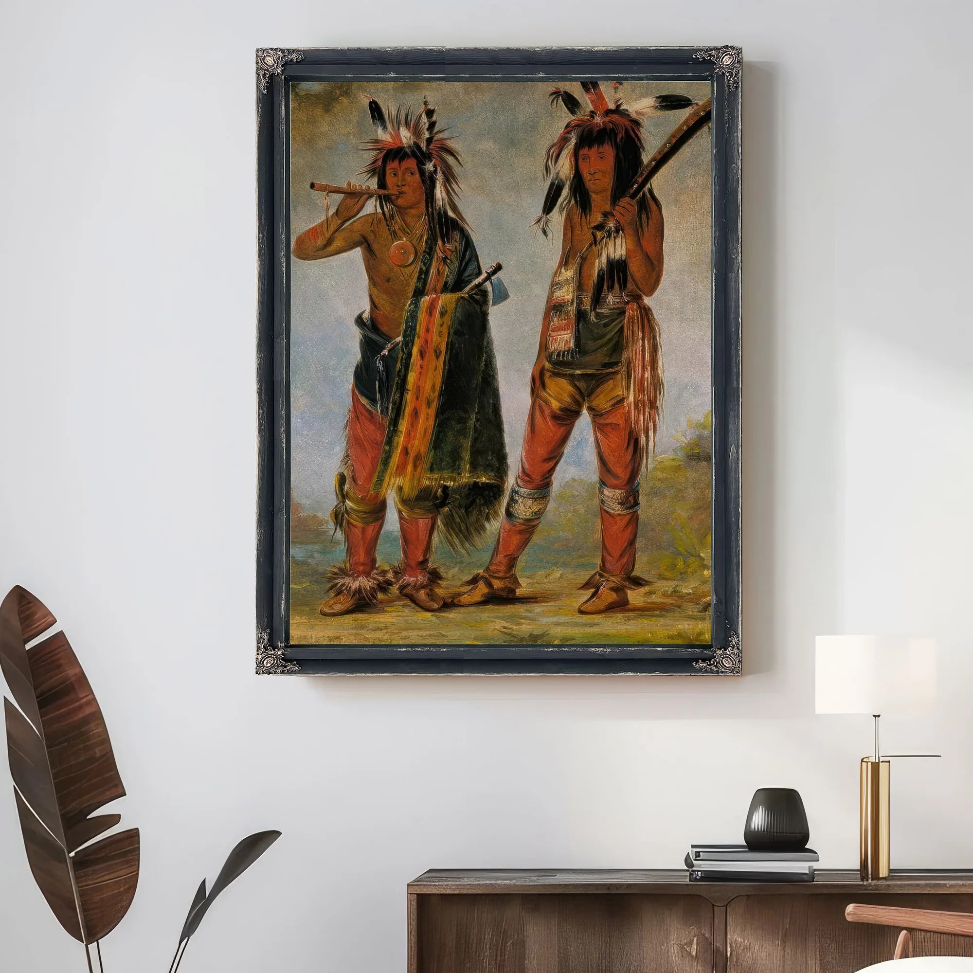 Two Young Men By George Catlin Fine Art Print