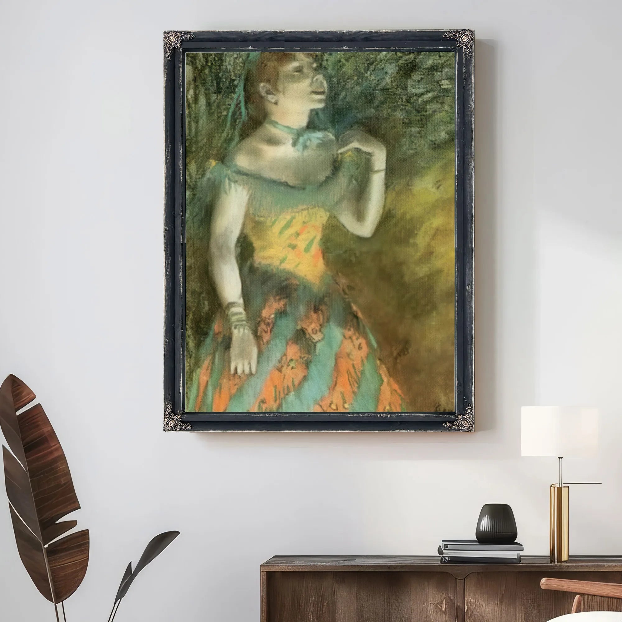 The Green Singer By Edgar Degas Fine Art Print