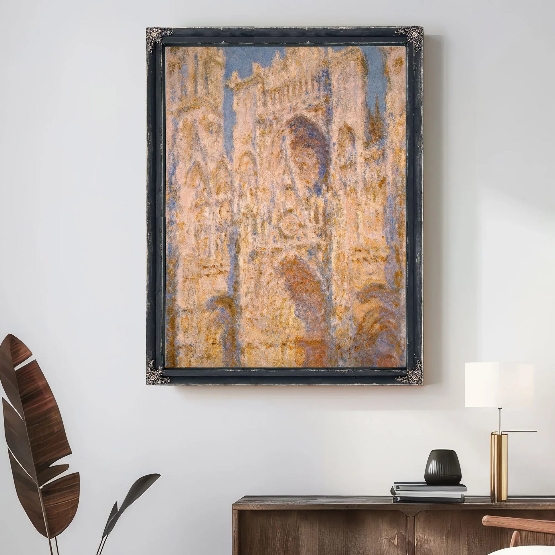 Rouen Cathedral West Facade Sunlight By Claude Monet Fine Art Print
