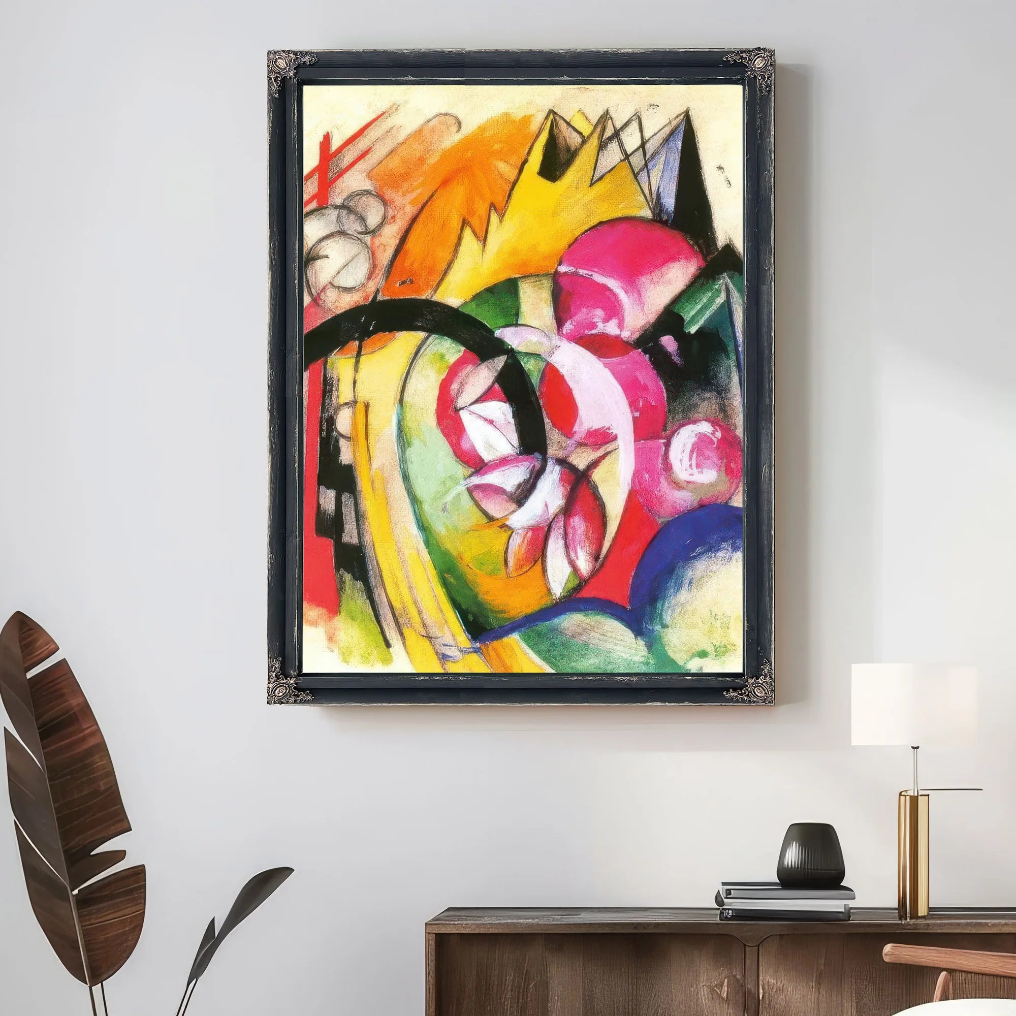Coloured Flowers By Franz Marc Fine Art Print