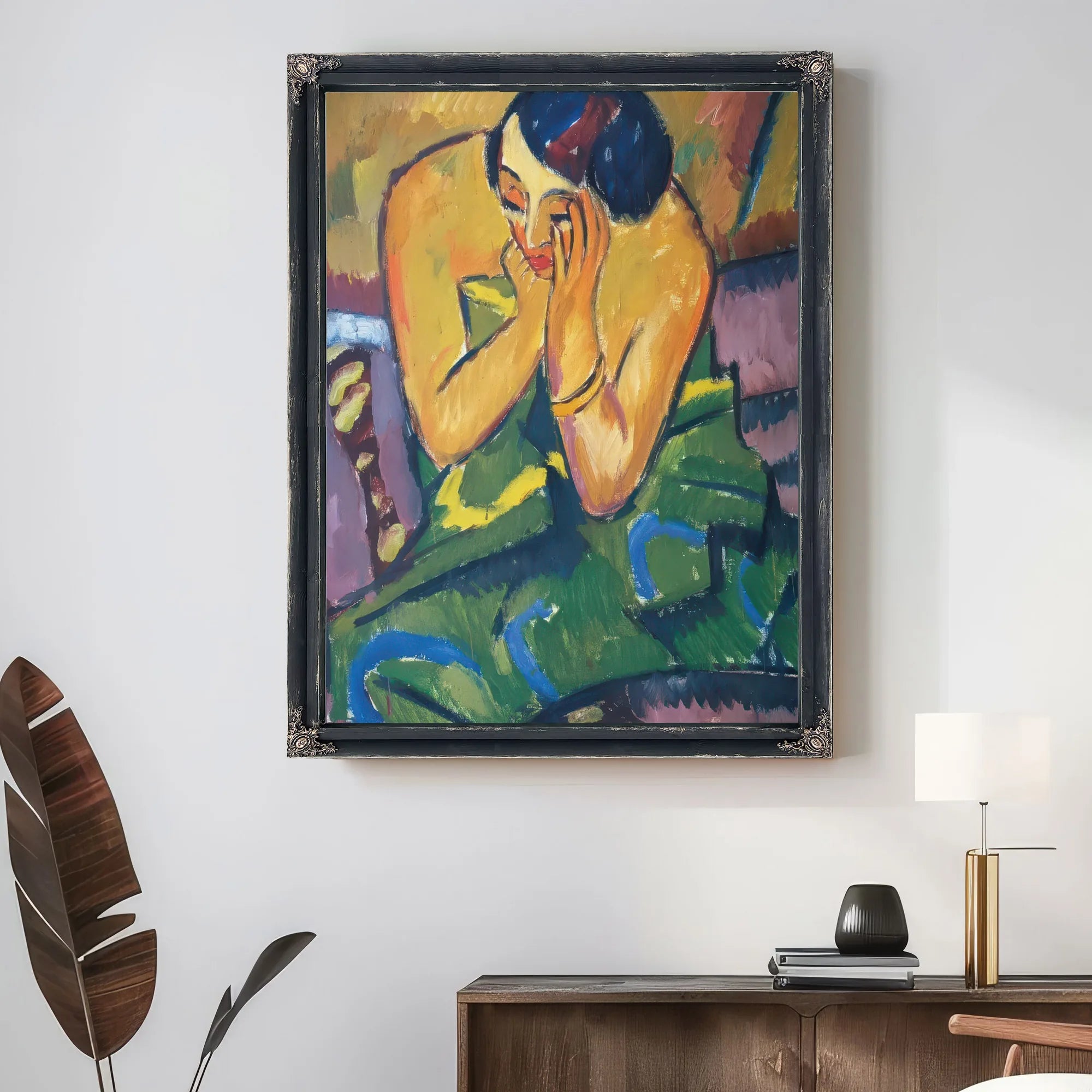Contemplative Woman M9 Karl Schmidt Rottluff Fine Art Print