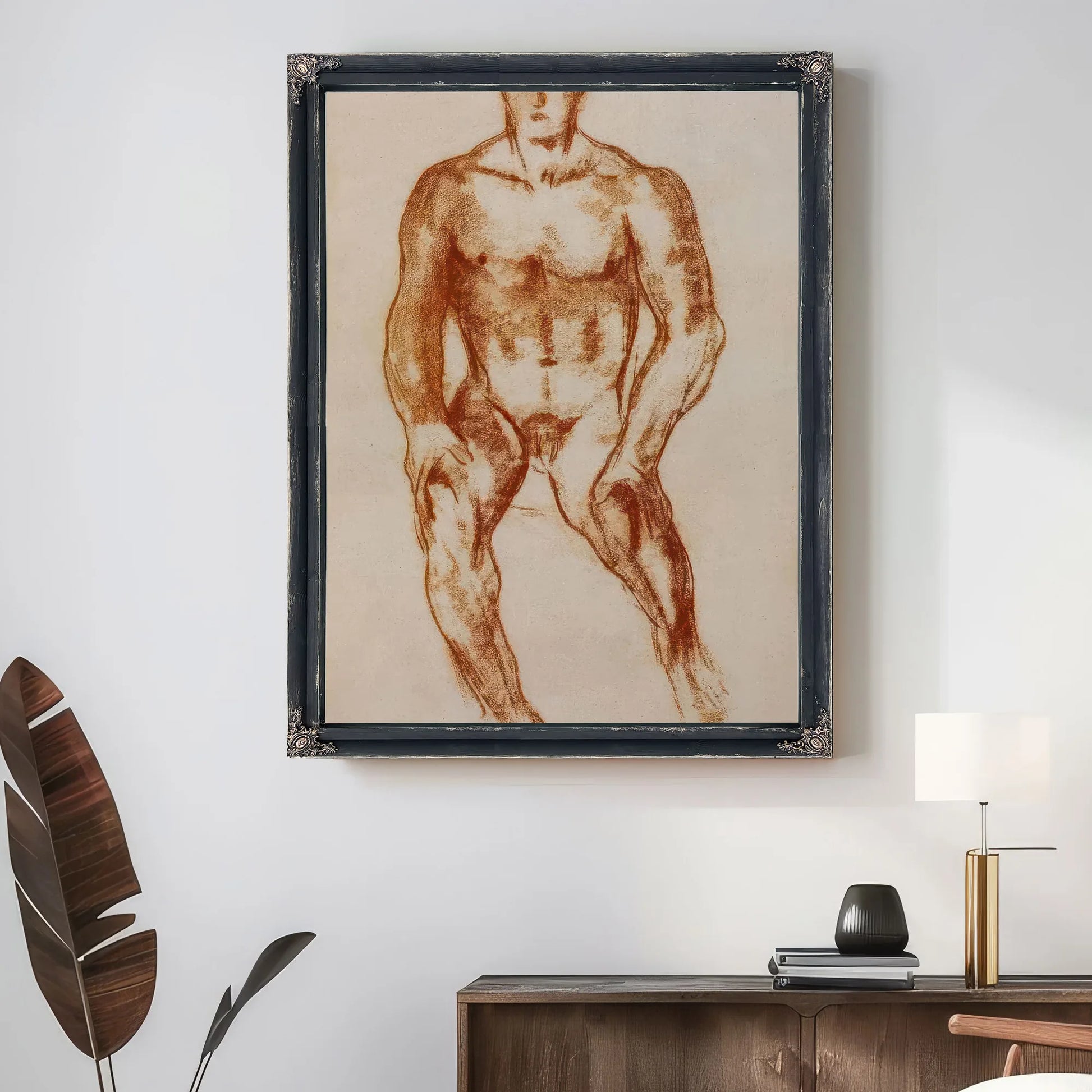 Seated Male Nude By Marsden Hartley Fine Art Print