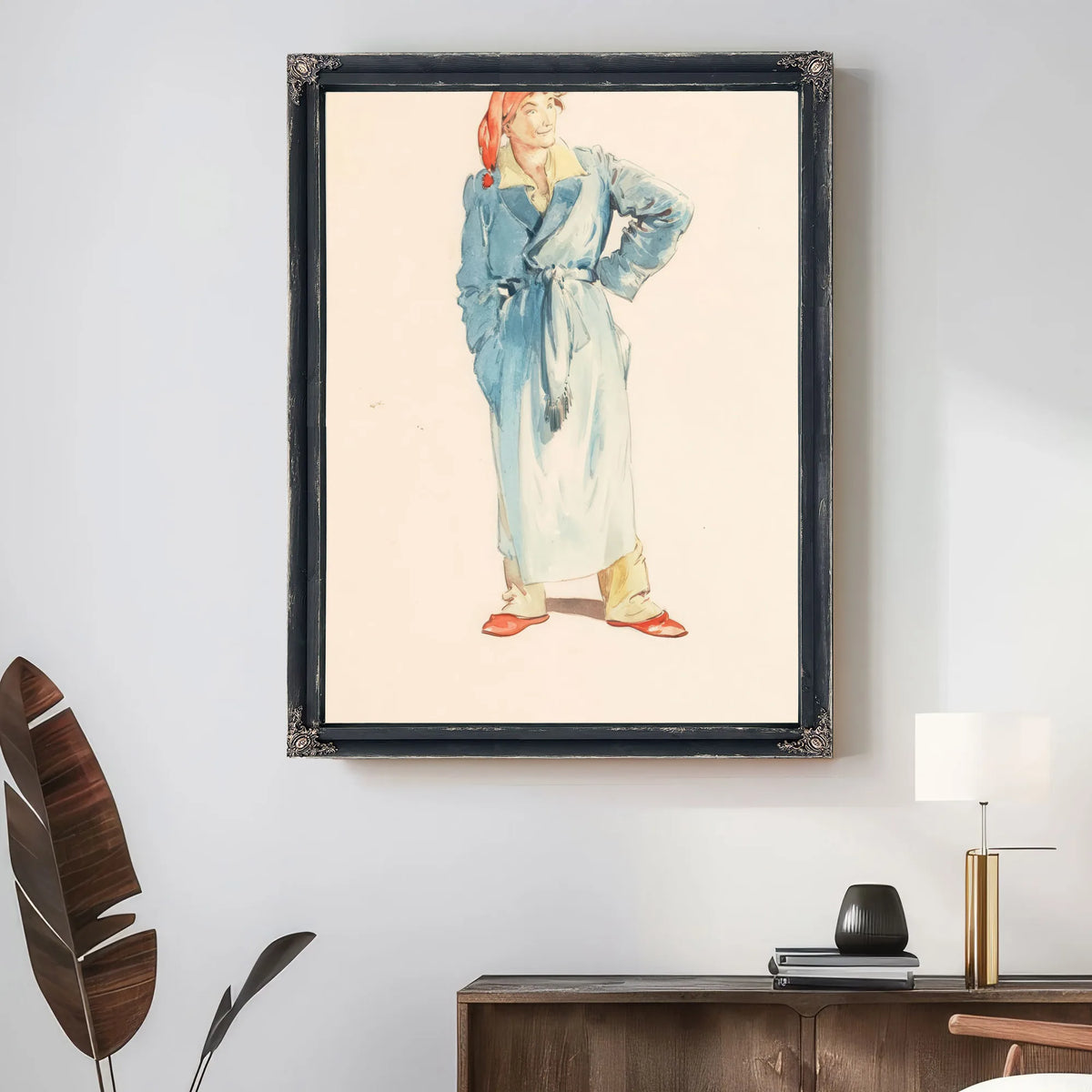 Father Santa Claus By Everett Shinn Fine Art Print