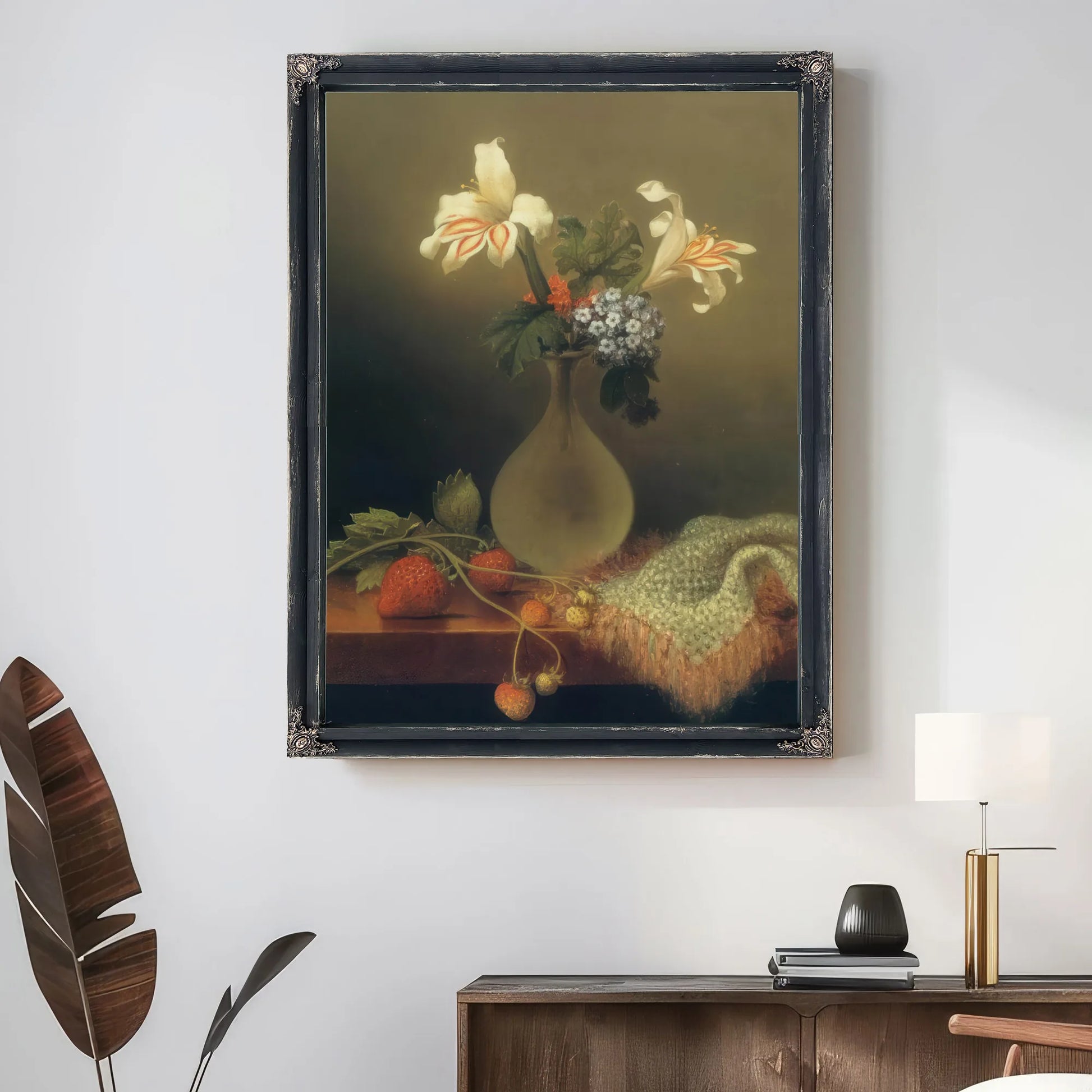 A Vase Of Corn Lilies And Heliotrope By Martin Johnson Heade Fine Art Print