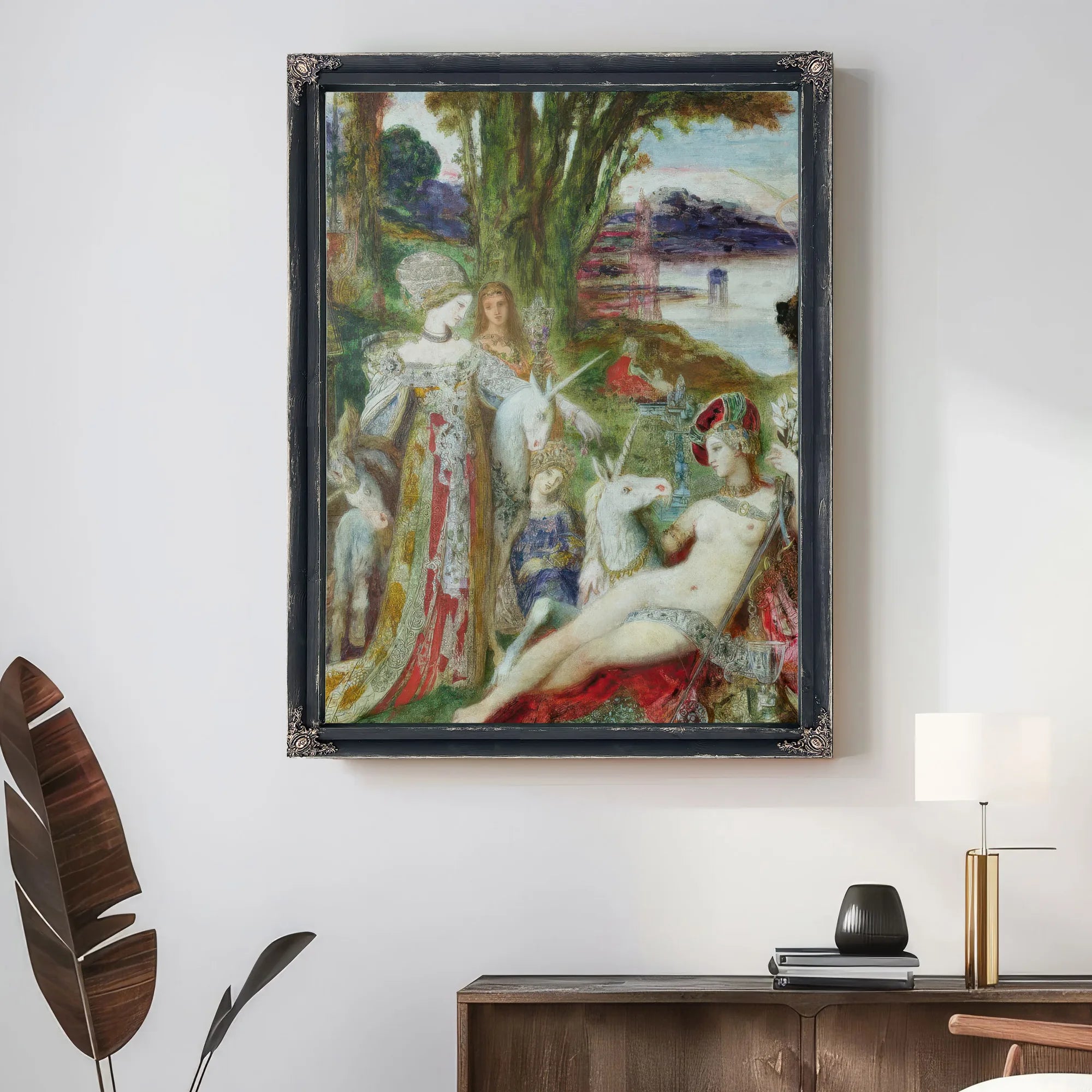 The Unicorns By Gustave Moreau Fine Art Print