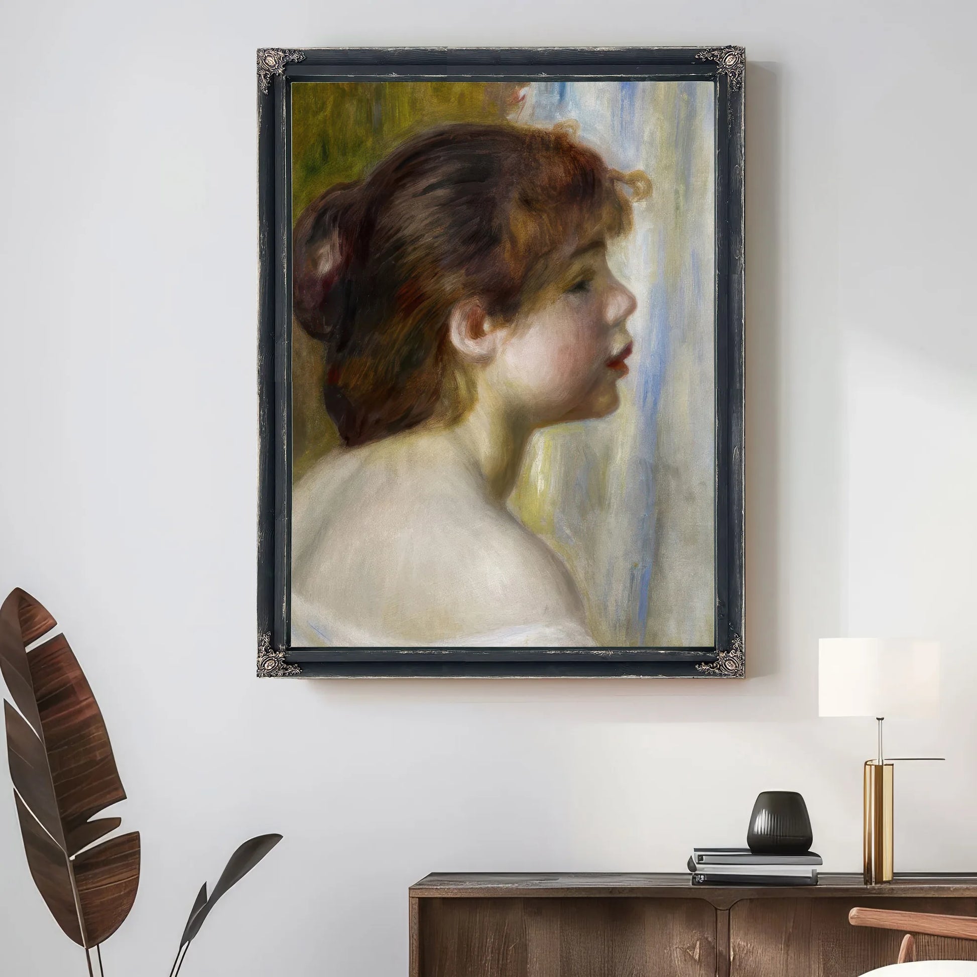 Head Of A Young Woman By Pierre Auguste Renoir Fine Art Print