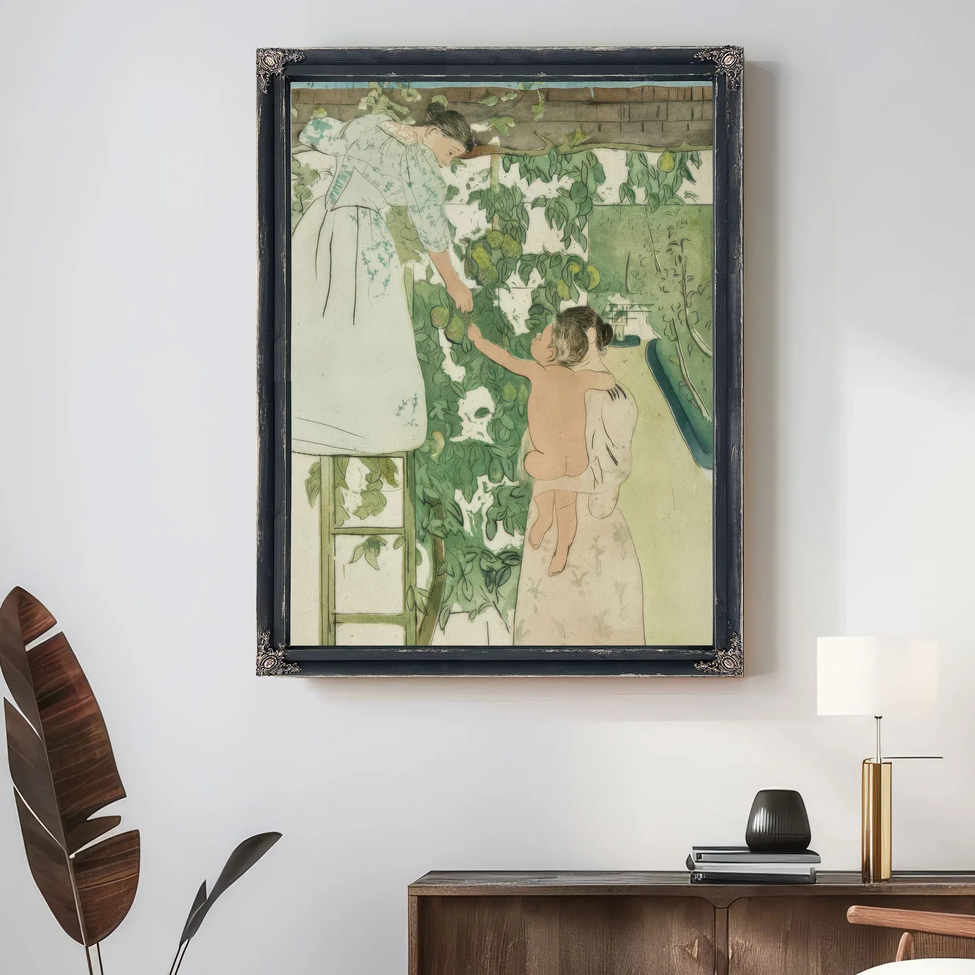 Gathering Fruit By Mary Cassatt Fine Art Print