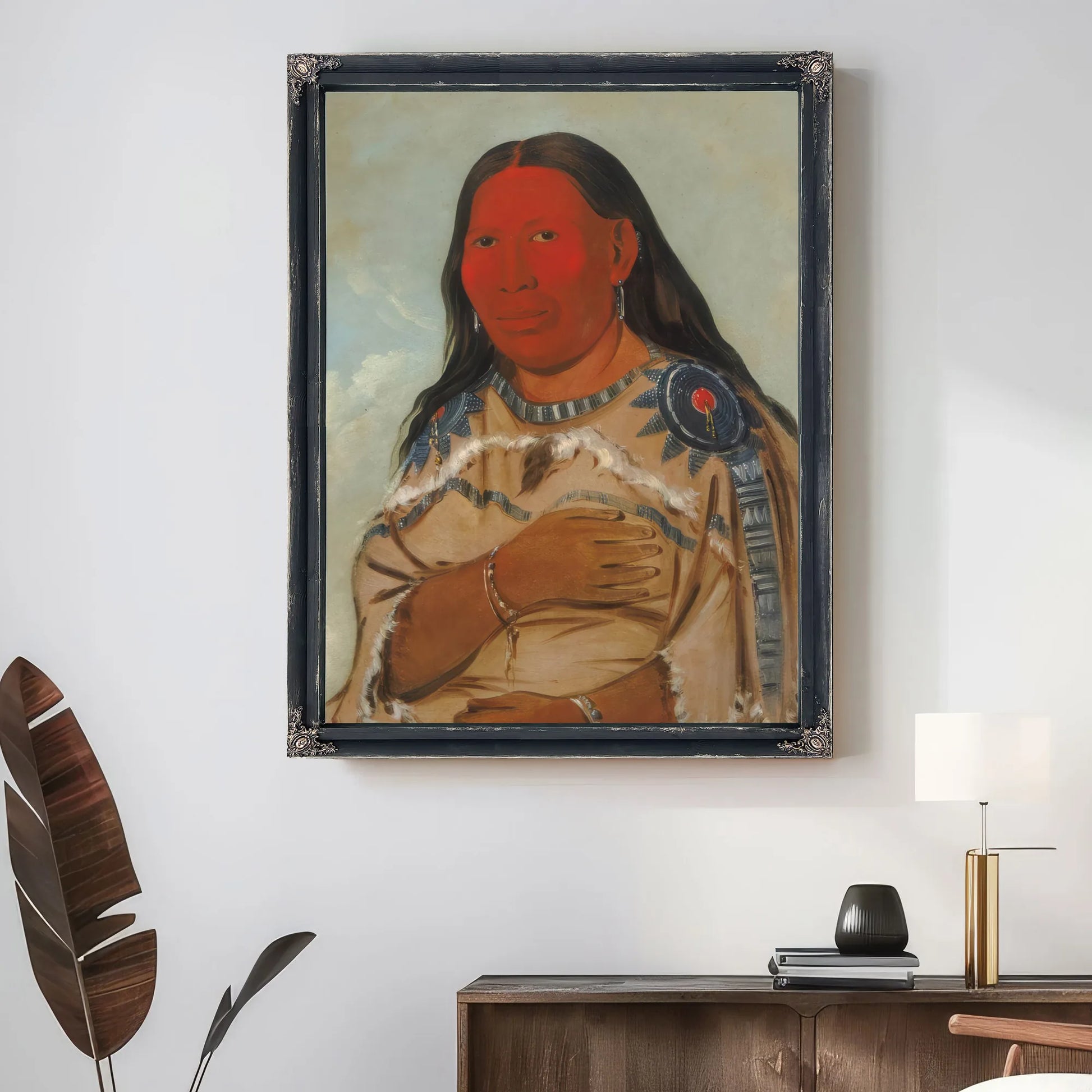 Wife Of Two Crows By George Catlin Fine Art Print